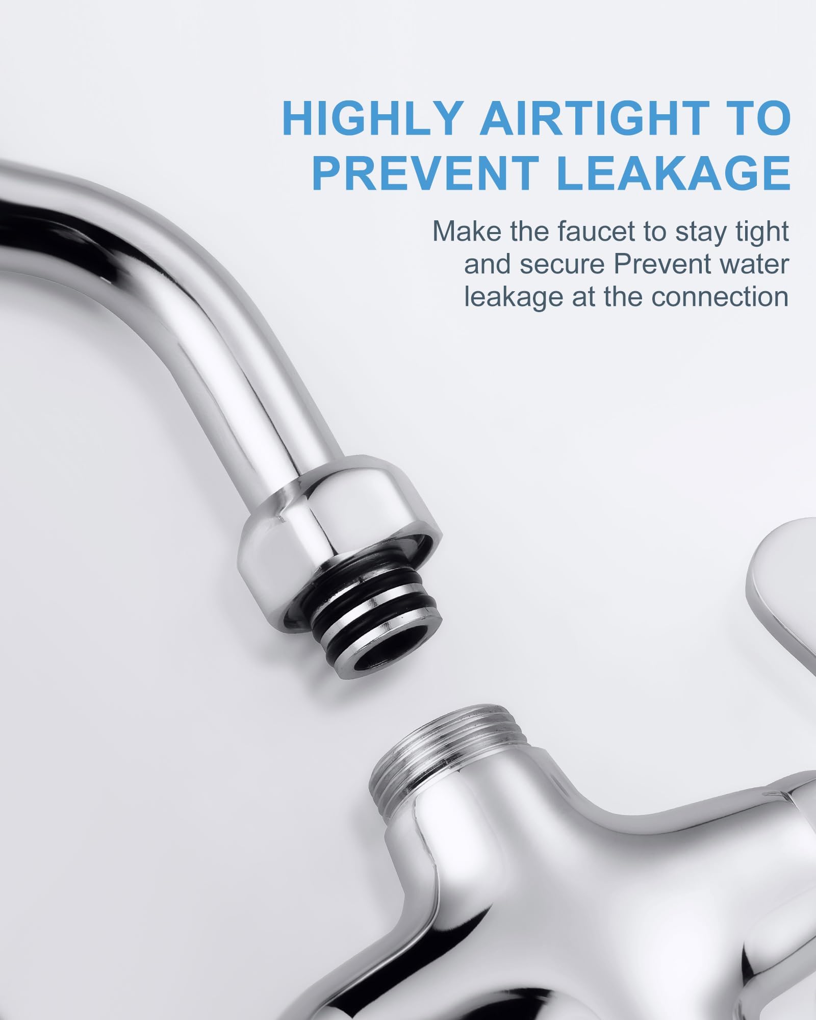 Iviga Dual Handle Kitchen Faucet Deck Mount, Commercial Kitchen Sink Faucet Simple Modern 10" Swing Spout, Kitchen Faucets Utility Sink Faucet Brass Construction With Supply Lines - Chrome