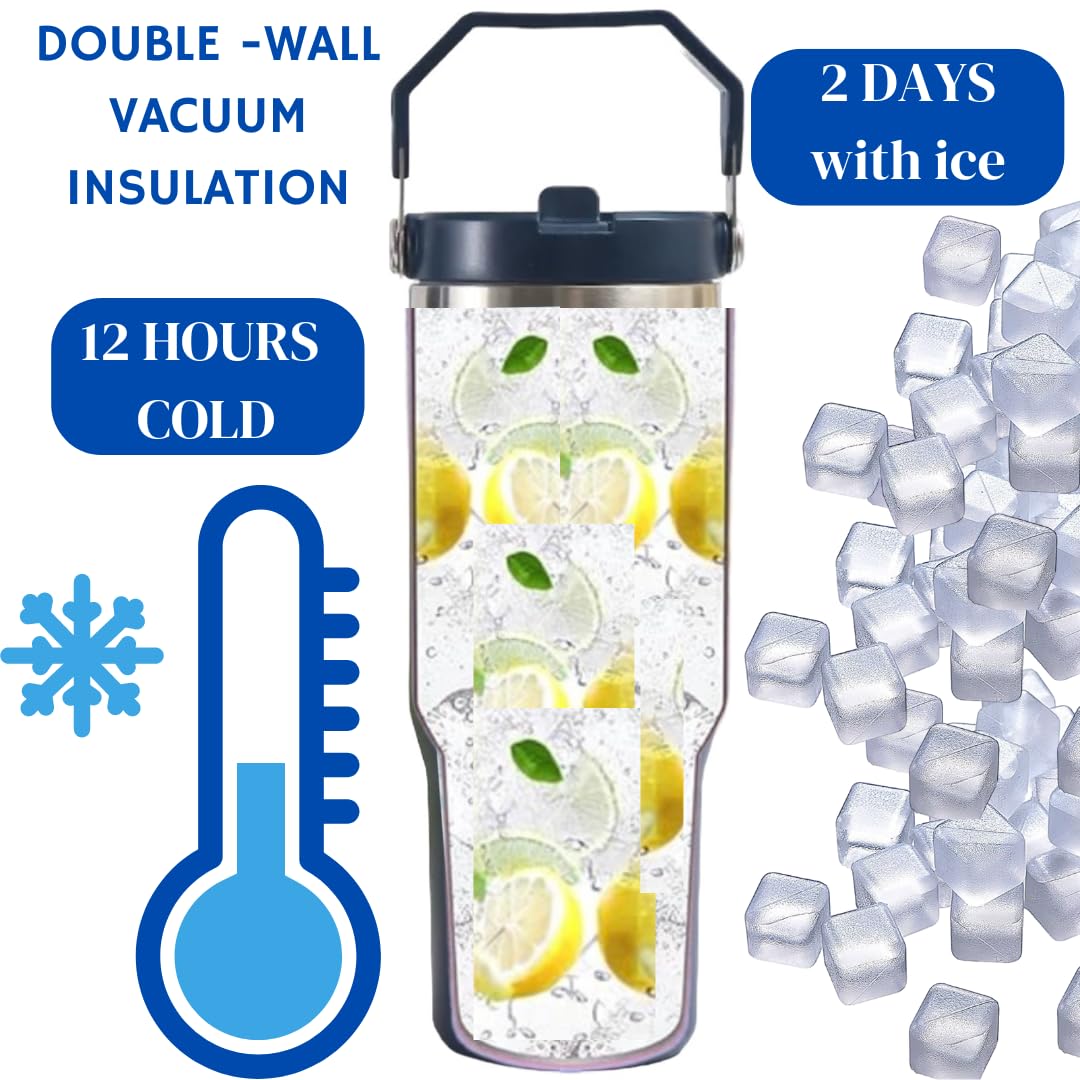 30 Oz Tumbler With Handle - Stainless Steel Water Bottles - Tumbler With Handle