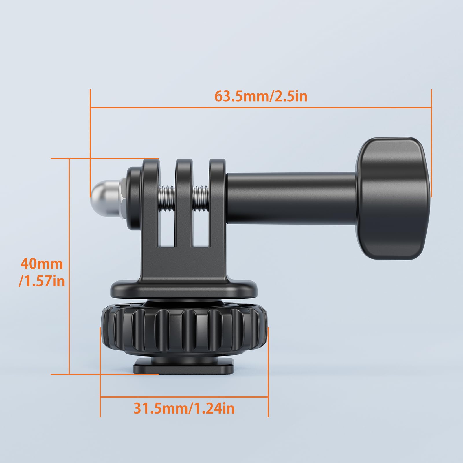 Vrig Hot Shoe Mount Adapter For Gopro Hero 10/9/8/7/6/5, Dji Osmo Action, Akaso Brave 8/7/6 Applicable For Tripod Selfie Stick Monopod And Dslr Camera