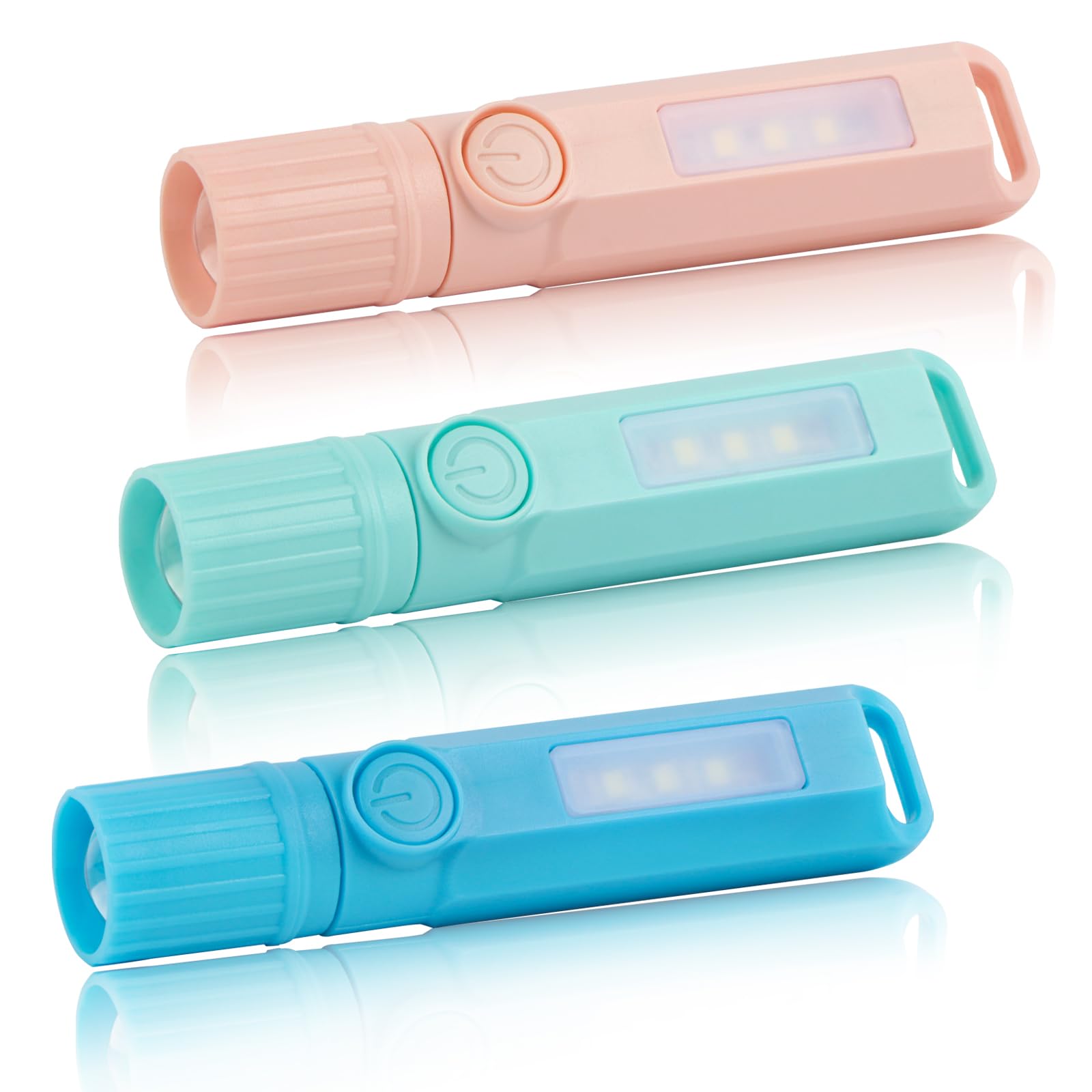 Hilngav 3 Pack Rechargeable Flashlights Usb C Mini Led Flashlights, Camping Lantern Combo Flashlight, Ultralight Zoomable Flashlights, For Kids , Camping, Hiking, Night Reading Etc (3 Pack)