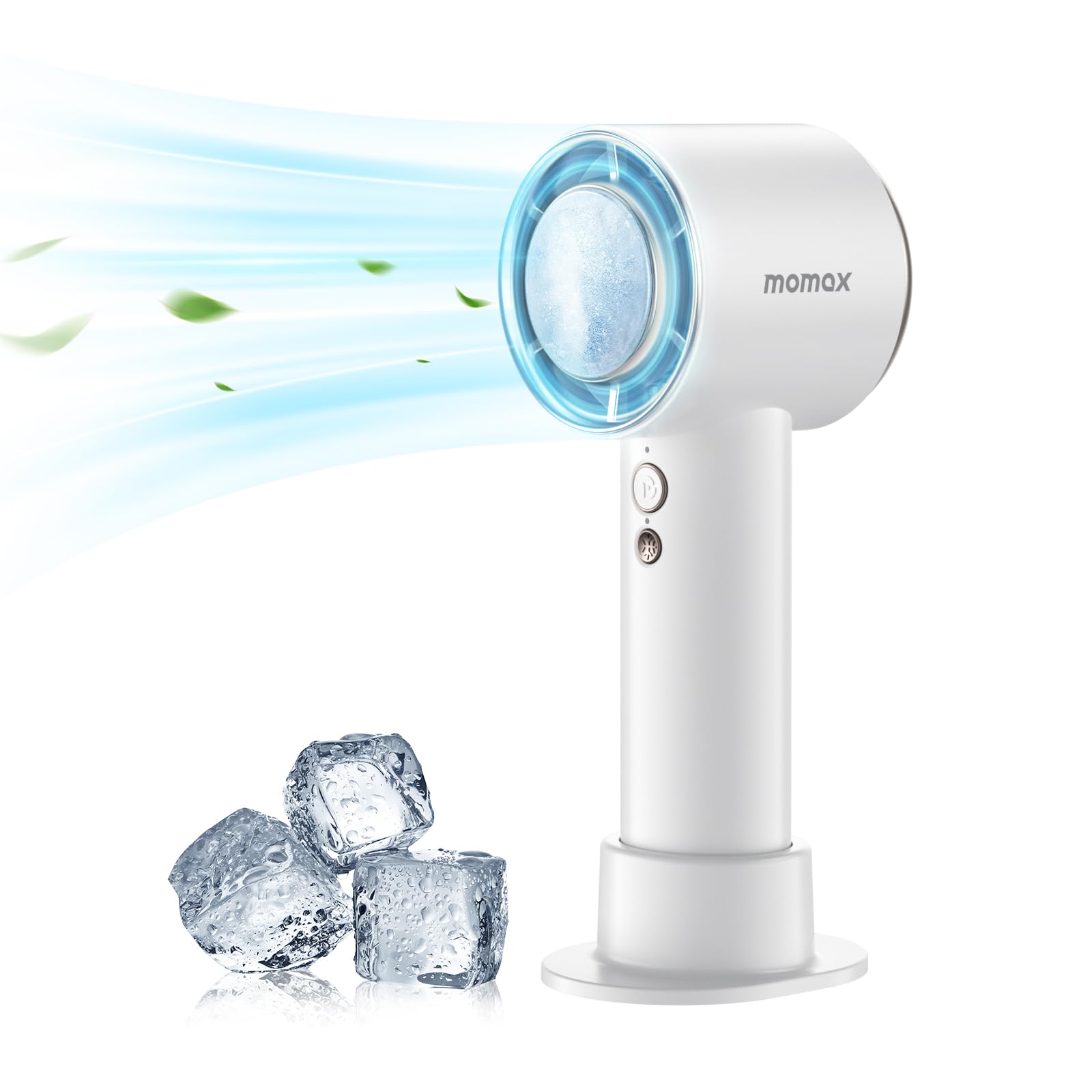 Momax Handheld Fan With Ice Cooling, Fast Cooling To 46°F, Usb Rechargeable, Mini Fan With 12000Rpm - Koospark