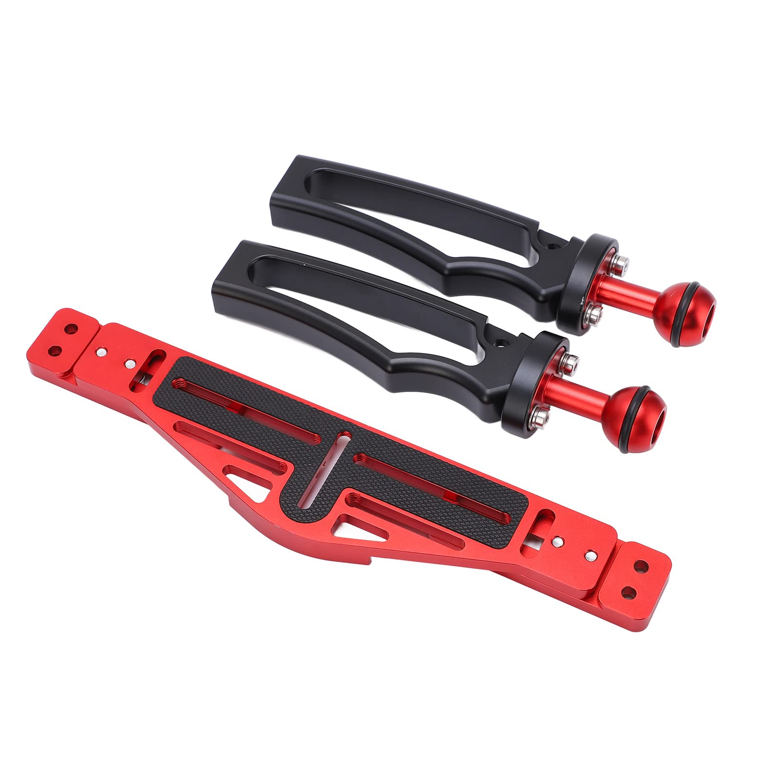 Xhtllo Dual Handle Tray Stabilizer Rig For Underwater Camera Housing Case Mount, Aluminum Alloy Ergonomic Design