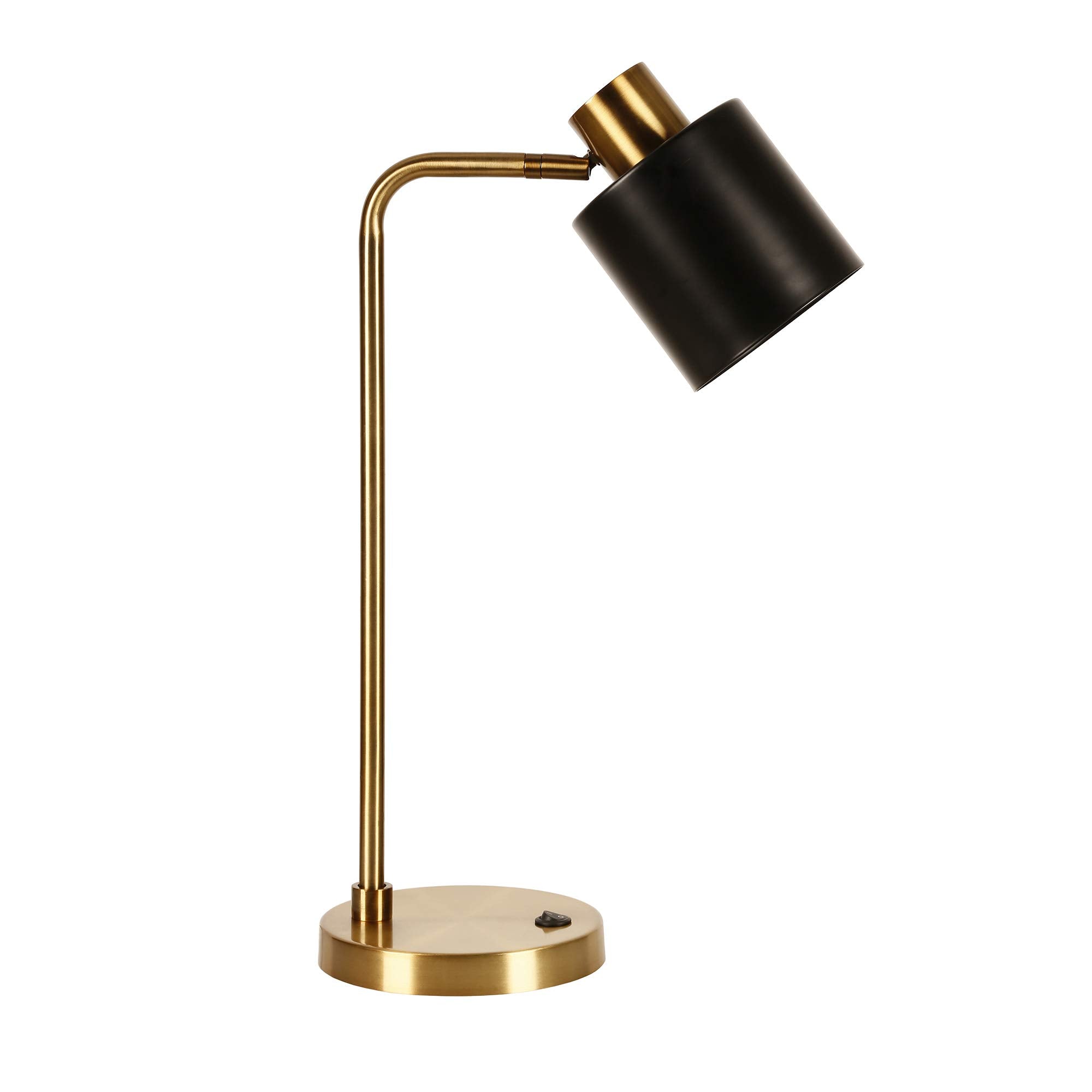 Henn&Hart Thew 20.75" Tall Table Lamp With Metal Shade In Brass/Black