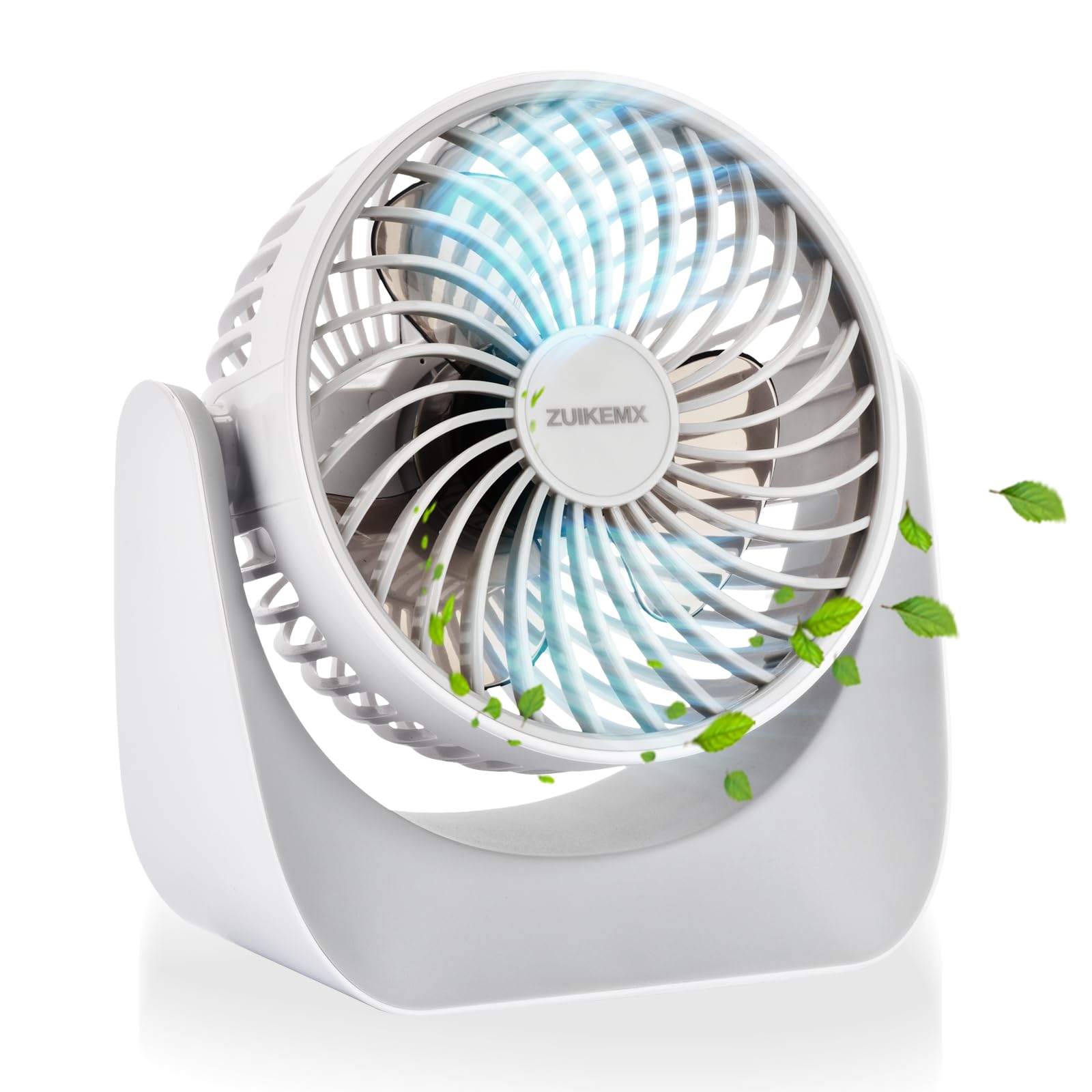 Desk Fan With Strong Airflow, 6.8 Inch Quiet Small Portable Table Fan, Brushless Motor, 3 Speeds - Koospark