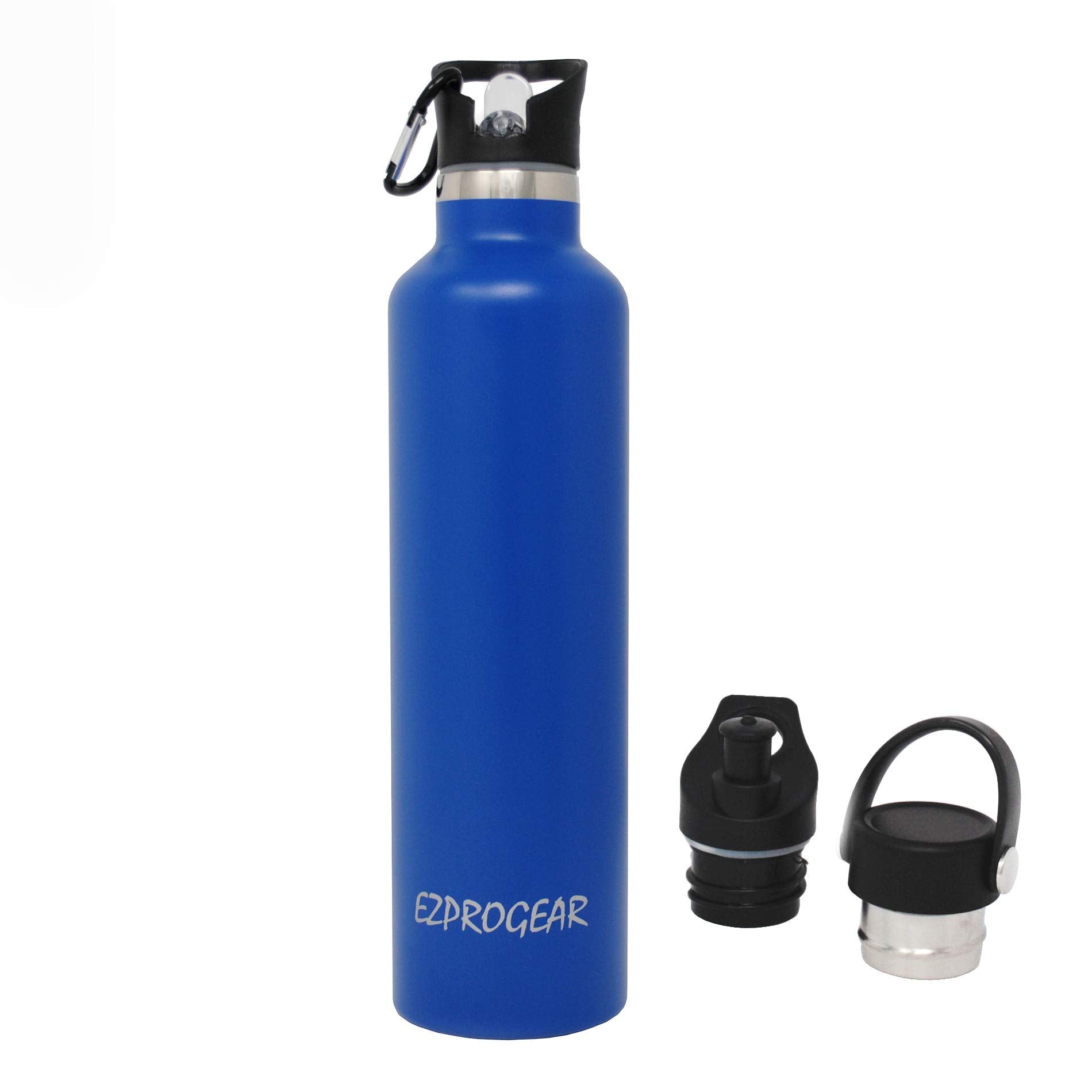 Ezprogear Stainless Steel Water Bottle Double Wall Vacuum Insulated (34 Oz, Navy Blue)