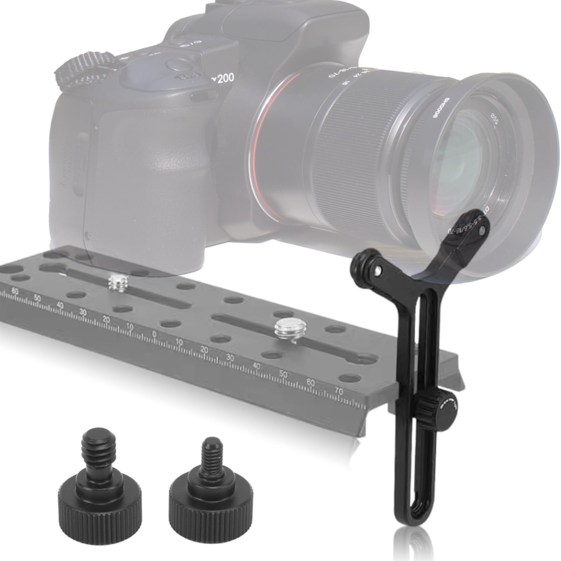 Bewinner Y Bracket With Double Wheels For S Sc Lens Support System, Long Lens Support Bracket, Y Shaped Lens Bracket With 1/4In Screw, Adjustable