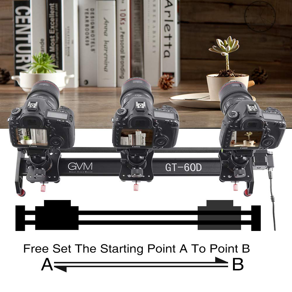 Gvm Camera Slider, 27” Aluminum Alloy Motorized Slider With Time-Lapse, Video Shooting And Round Trip Shooting, Track Dolly Rail For Most Dslr Cameras For Interview Photography