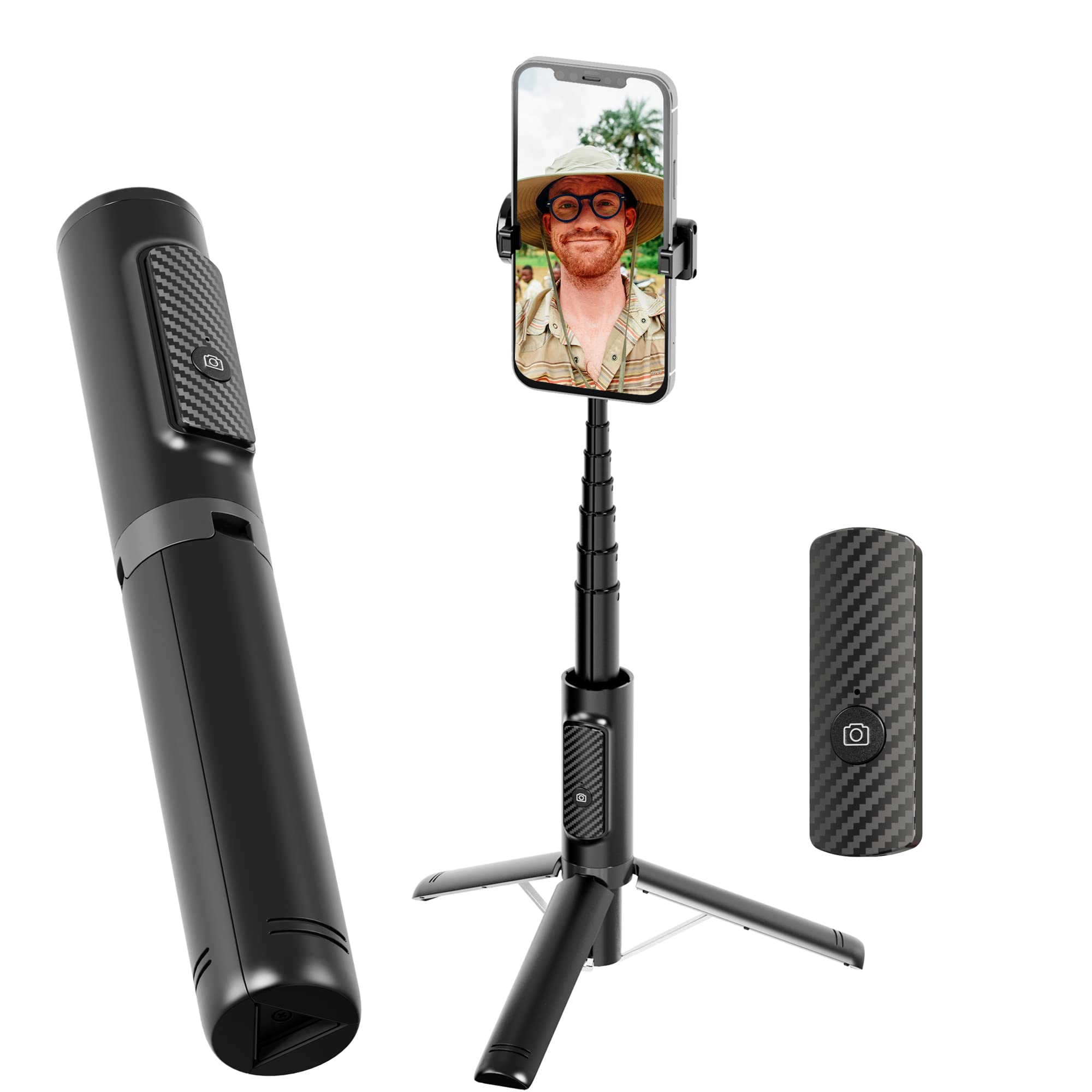 Colorlizard Selfie Stick Tripod With Remote Aluminum Alloy Phone Tripod Bluetooth Remote And 270°Rotation Stand Compatible With Iphone And Android Phone