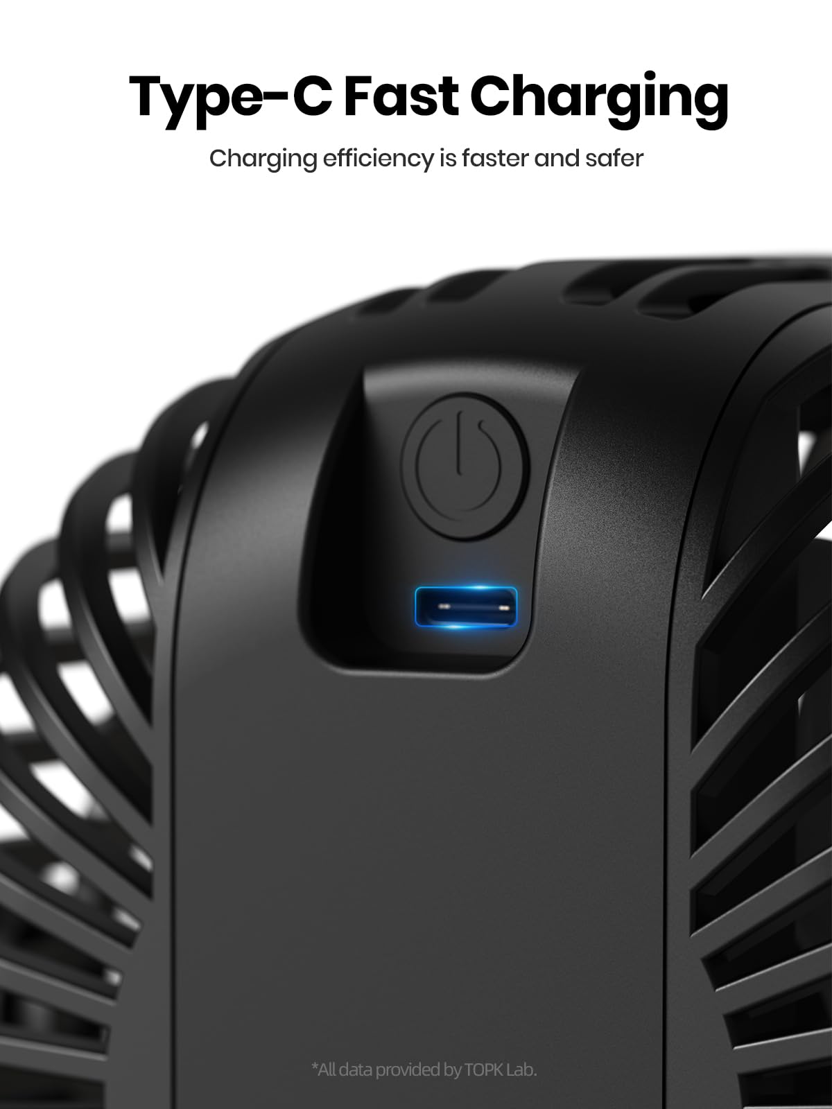 Topk Portable Clip On Fan, 5000Mah Small Rechargeable Fan, Battery Operated, 4 Speeds, 720° Rotation
