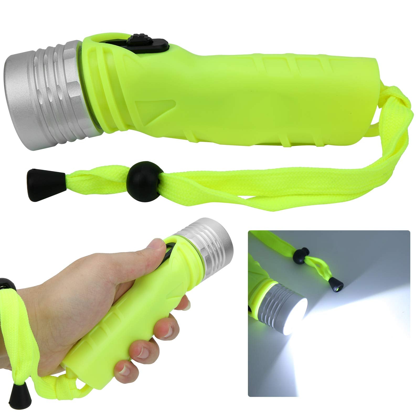 Gengutoo Diving Aluminium Alloy Water Resistant Led Flashlight Strong Light Camping Exploring
