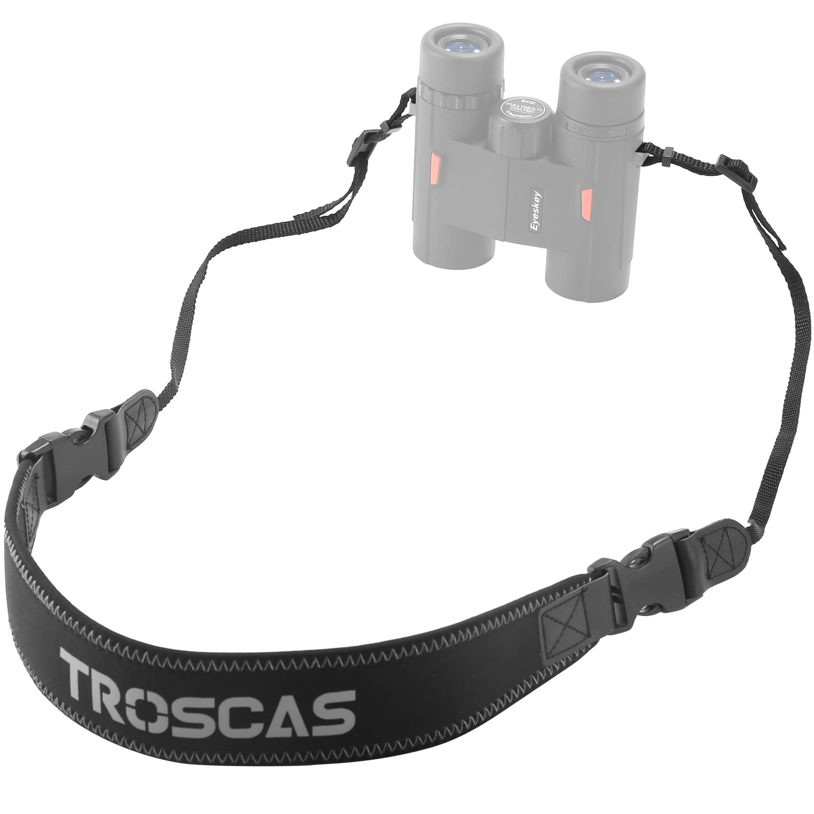 Eyeskey Troscas Super Comfort Neoprene Optic Straps Loop Connectors Field Repair Buckle Lightweight Adjustable Length Neck Straps For Binoculars Cameras (Type 2)