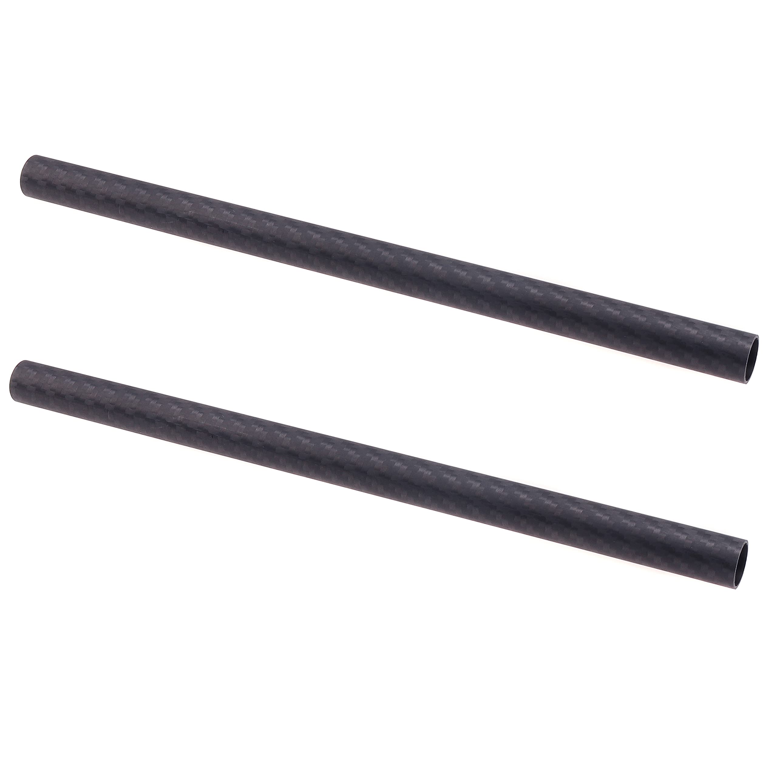 Foto4Easy 16 Inch 15Mm Carbon Fiber Rod For 15Mm Rail Rod Support System Matte Box Follow Focus - Pack Of 2