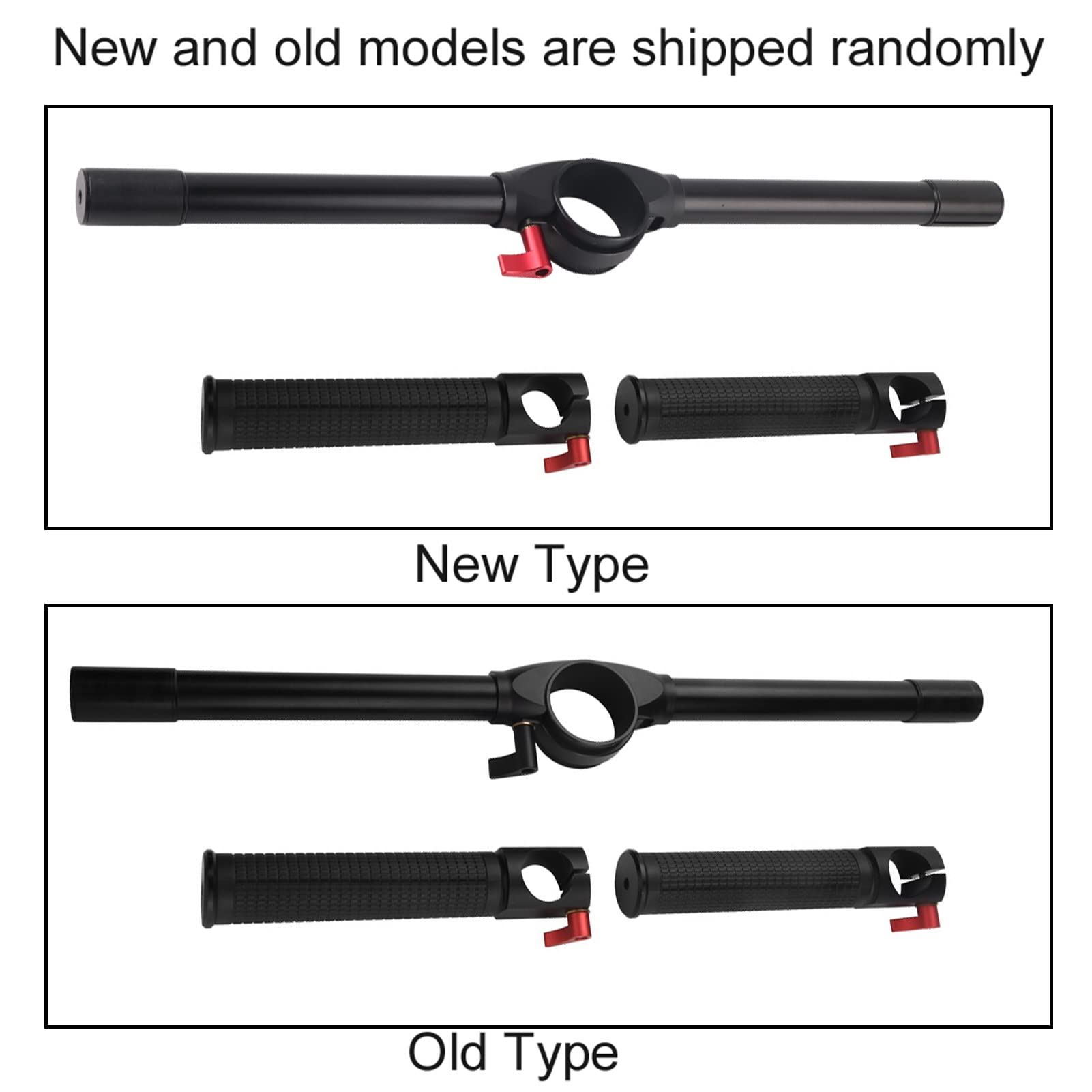 Yedahcy Sturdy Aluminum Alloy Dual Handheld Grip For Zhiyun Crane 2 Gimbal Stabilizer, Anti Skid Ergonomic Handles, 1/4In Screw For Accessories, Locking System, Black