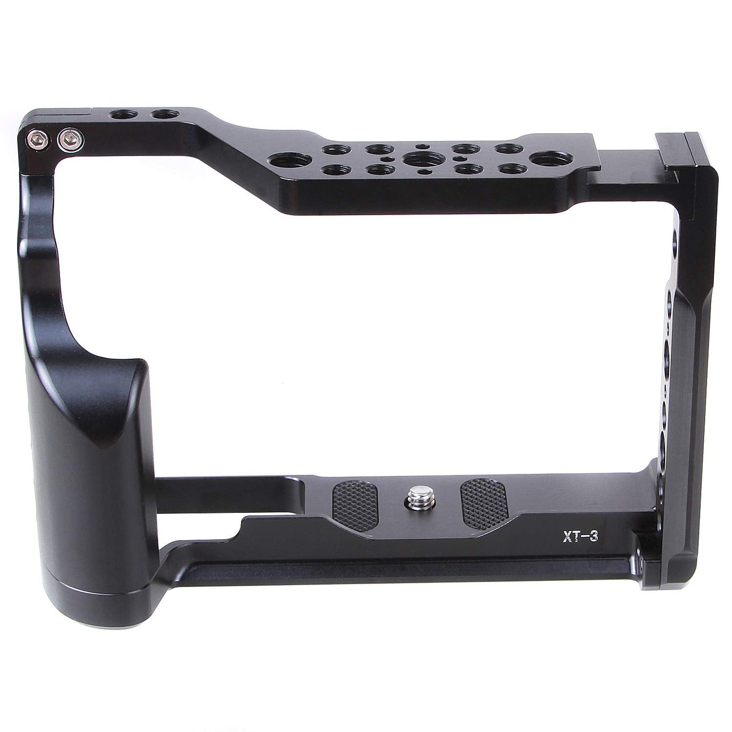 Fotga Aluminum Camera Cage Video Stabilizer W/A Cold Shoe Mount Multiple 1/4 3/8 Inch Screw Holes,Arri Location Hole For Fujifilm X-T2 X-T3 Camera