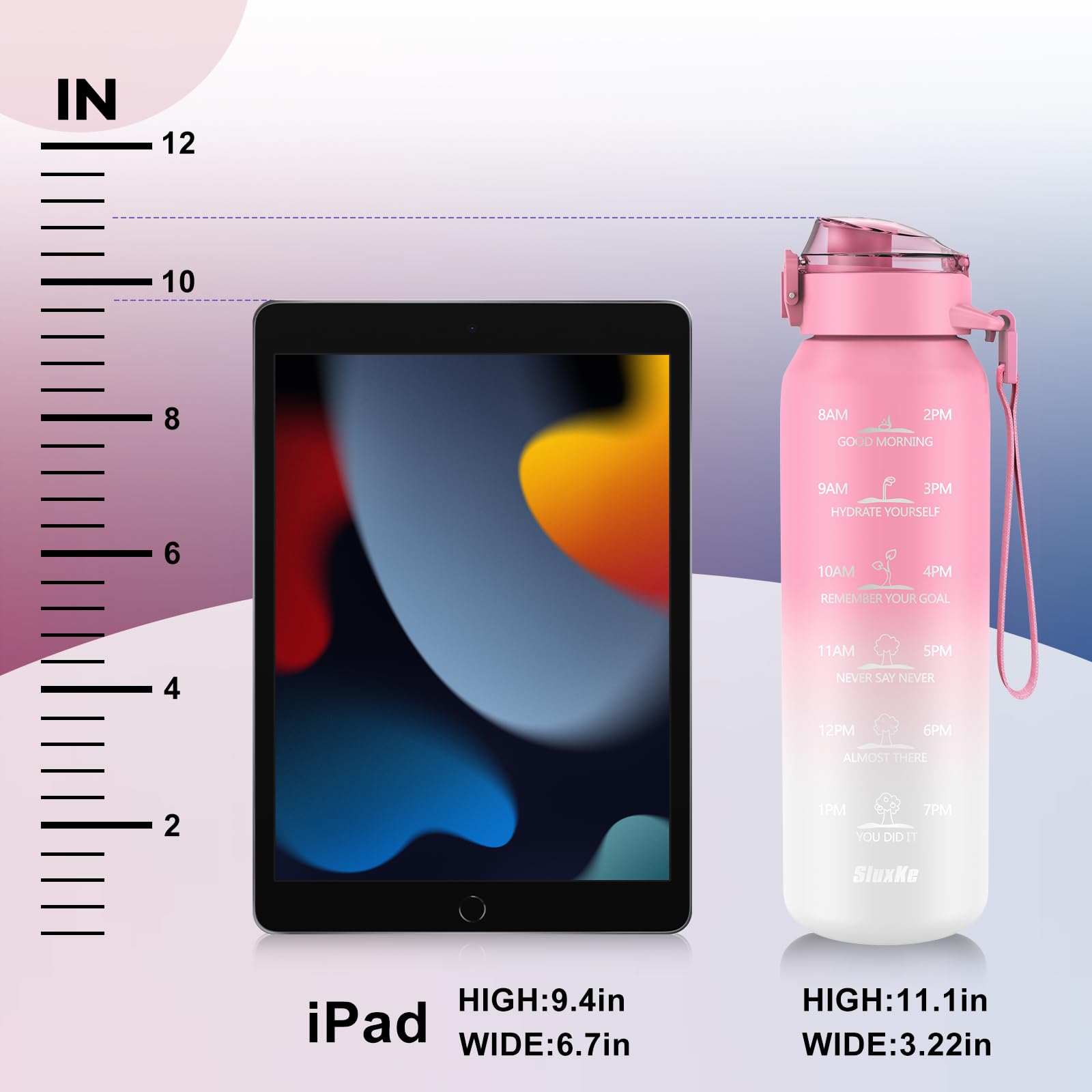 Insulated Water Bottle 32Oz With 2Lids,18/10 Stainless Steel 1000Ml Insulated Water Bottle Double