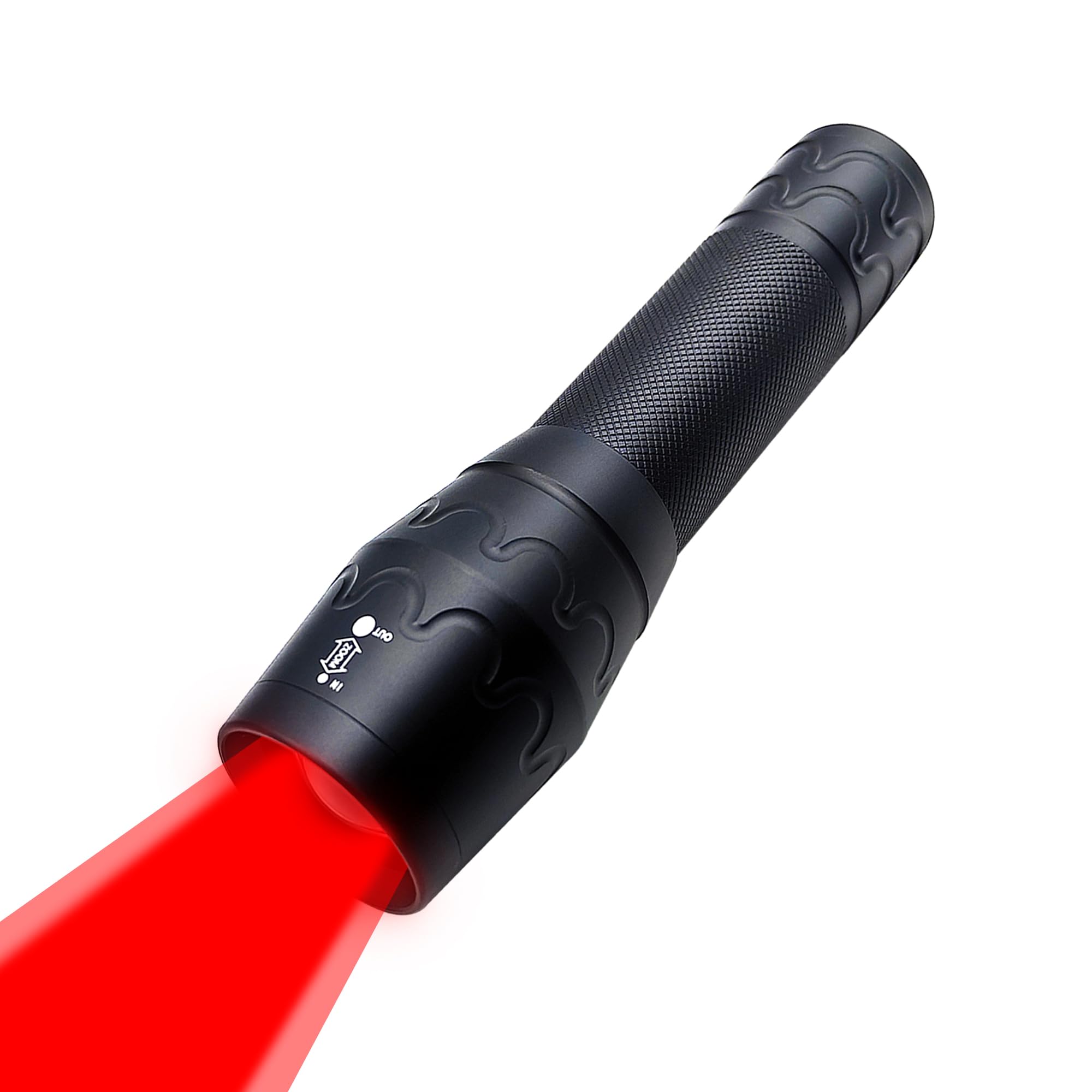 Fadomall Red Light Led Flashlight 660Nm - 670Nm, Single Mode, Zoomable Flashlights For Hunting, Night Observation, Astronomy