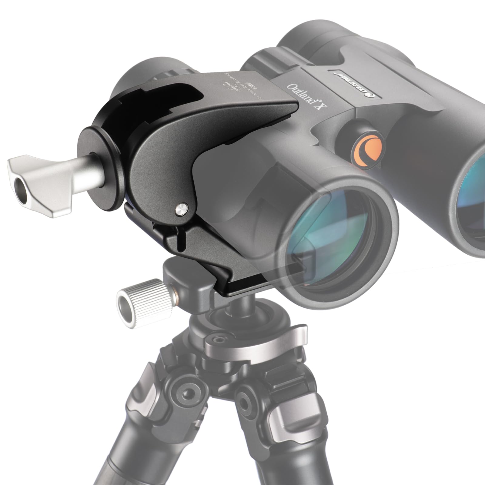 Zelnoox Clamp Binocular Tripod Adapter – Arca Quick Release Dovetail 1/4"-20 & 3/8"-16 Screw Holes Fits 26-58Mm Binoculars