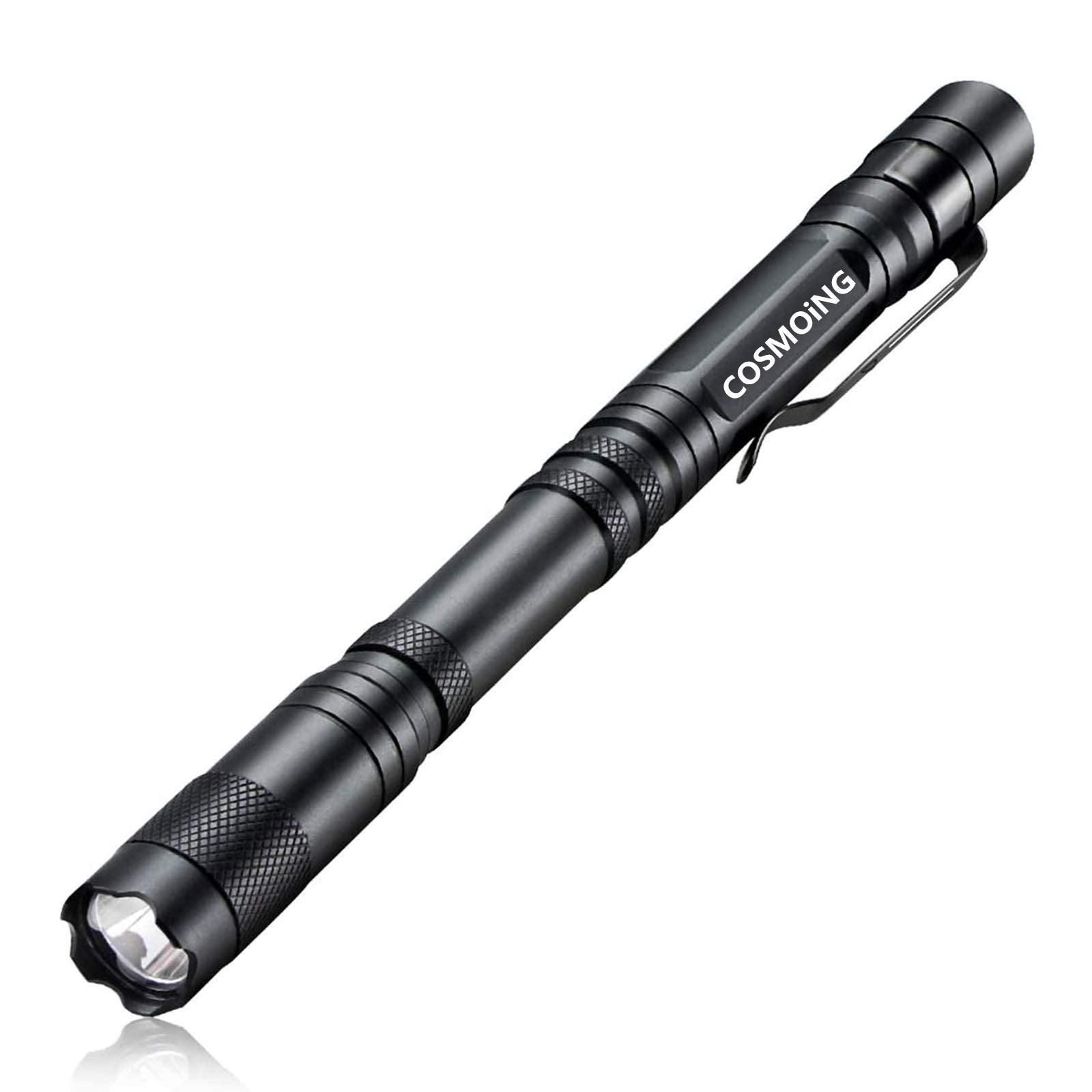 Cosmoing Pen Flashlight, 3 Modes Small Pen Light Flashlight, Super Bright Powered By 2Xaa Battery(Not Included) Ip54 Waterproof With Pocket Clip Penlight For Camping, Inspection, Medical, Emergency