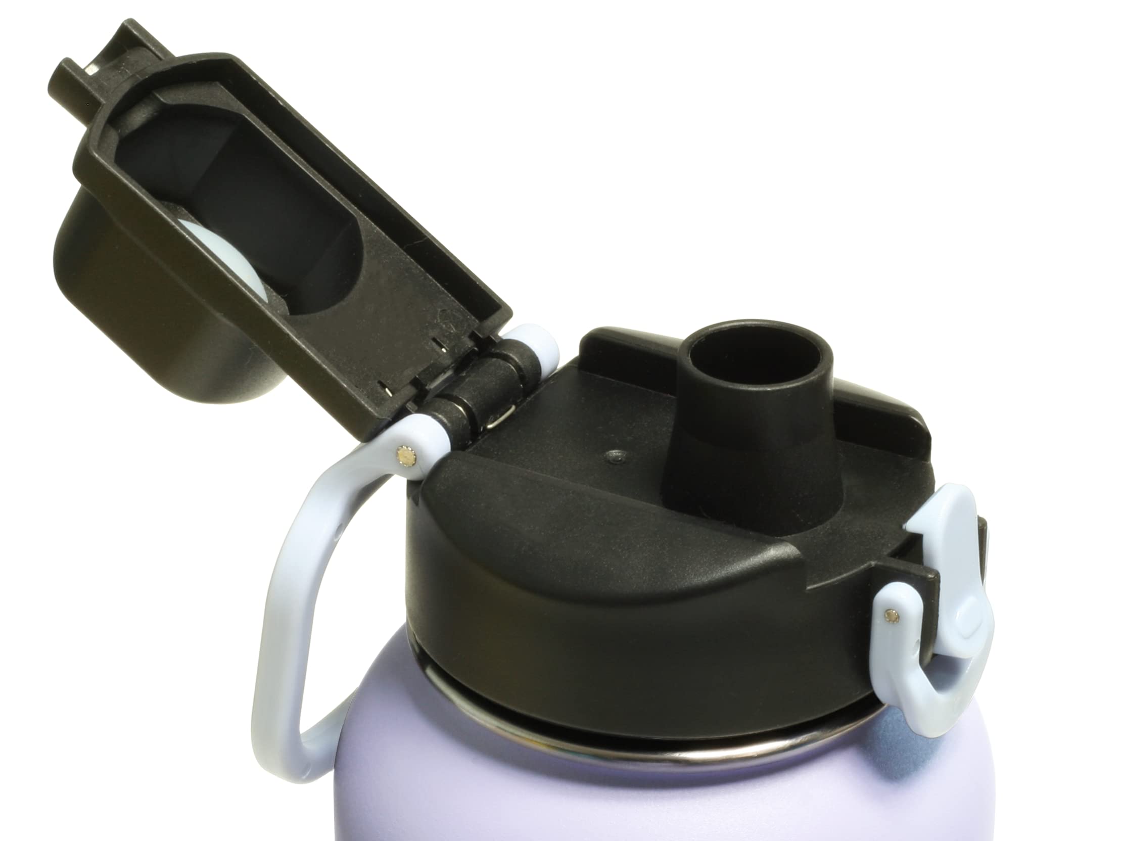 32Oz Stainless Steel Insulated Water Bottle One-Touch Open Chug Lid & Covered Straw Lid Wide Mouth