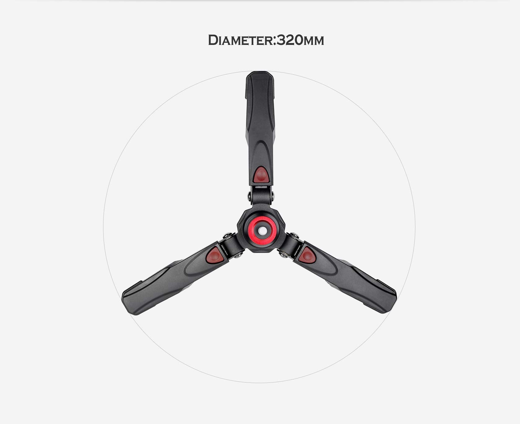 Leofoto Vd-02 Monopod Base Support System, Ground Tripod, 3/8 Mounting Screw