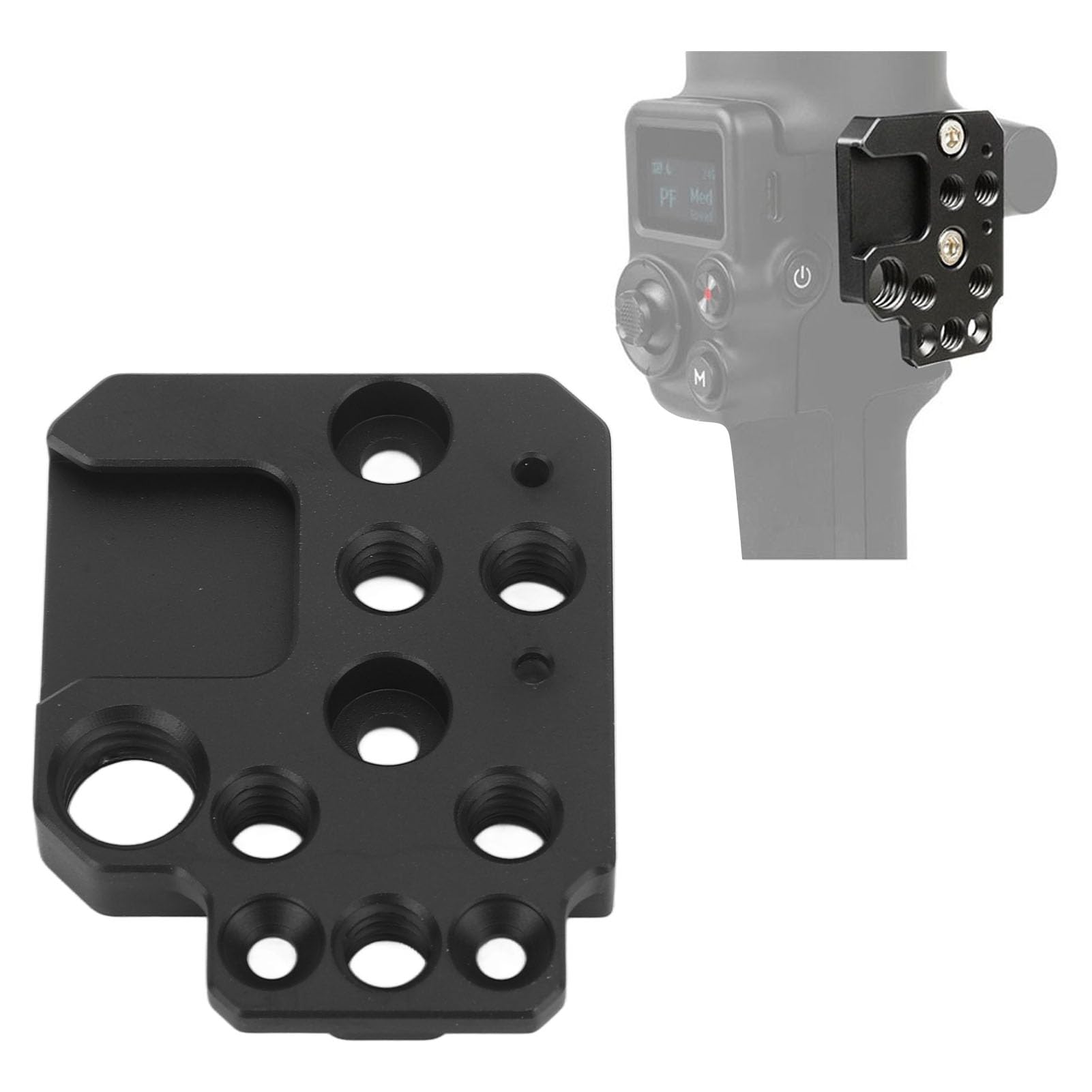 Agatige Aluminum Quick Release Plate, Camera Stabilizer Expansion Mounting Base With 1/4 3/8 Inch Holes Cold Shoe Interface For Ronin S Sc Rs2 Rs3