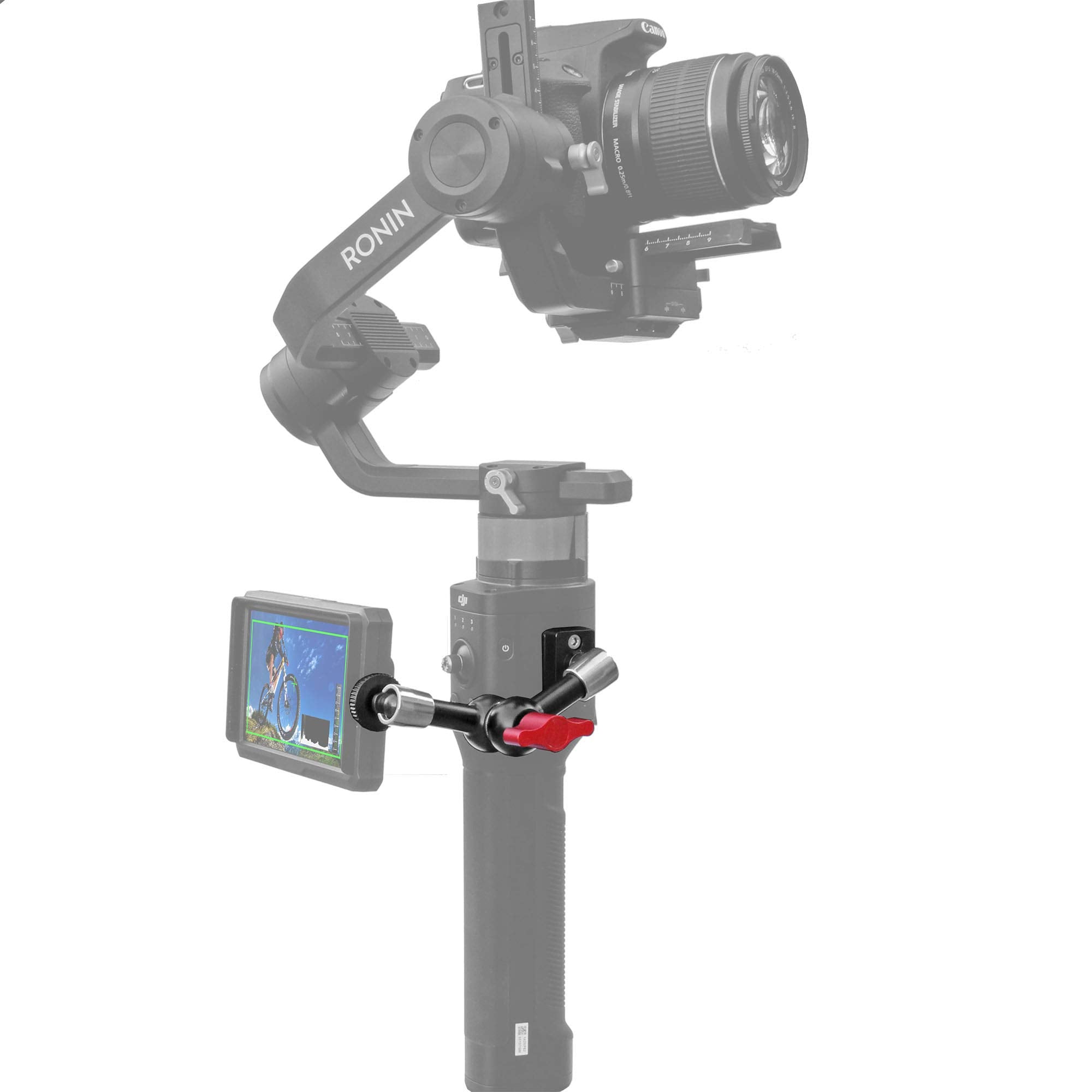 Gyrovu Heavy Duty 1/4"-20 Accessory Mount With 7" Articulated Arm For Dji Ronin-S