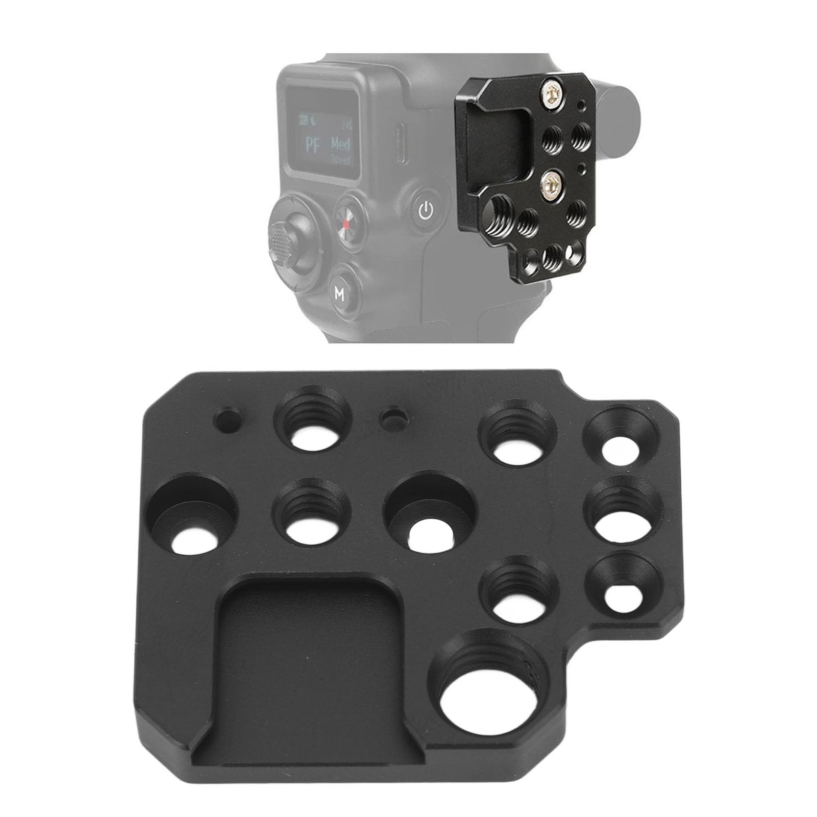 Agatige Aluminum Quick Release Plate, Camera Stabilizer Expansion Mounting Base With 1/4 3/8 Inch Holes Cold Shoe Interface For Ronin S Sc Rs2 Rs3