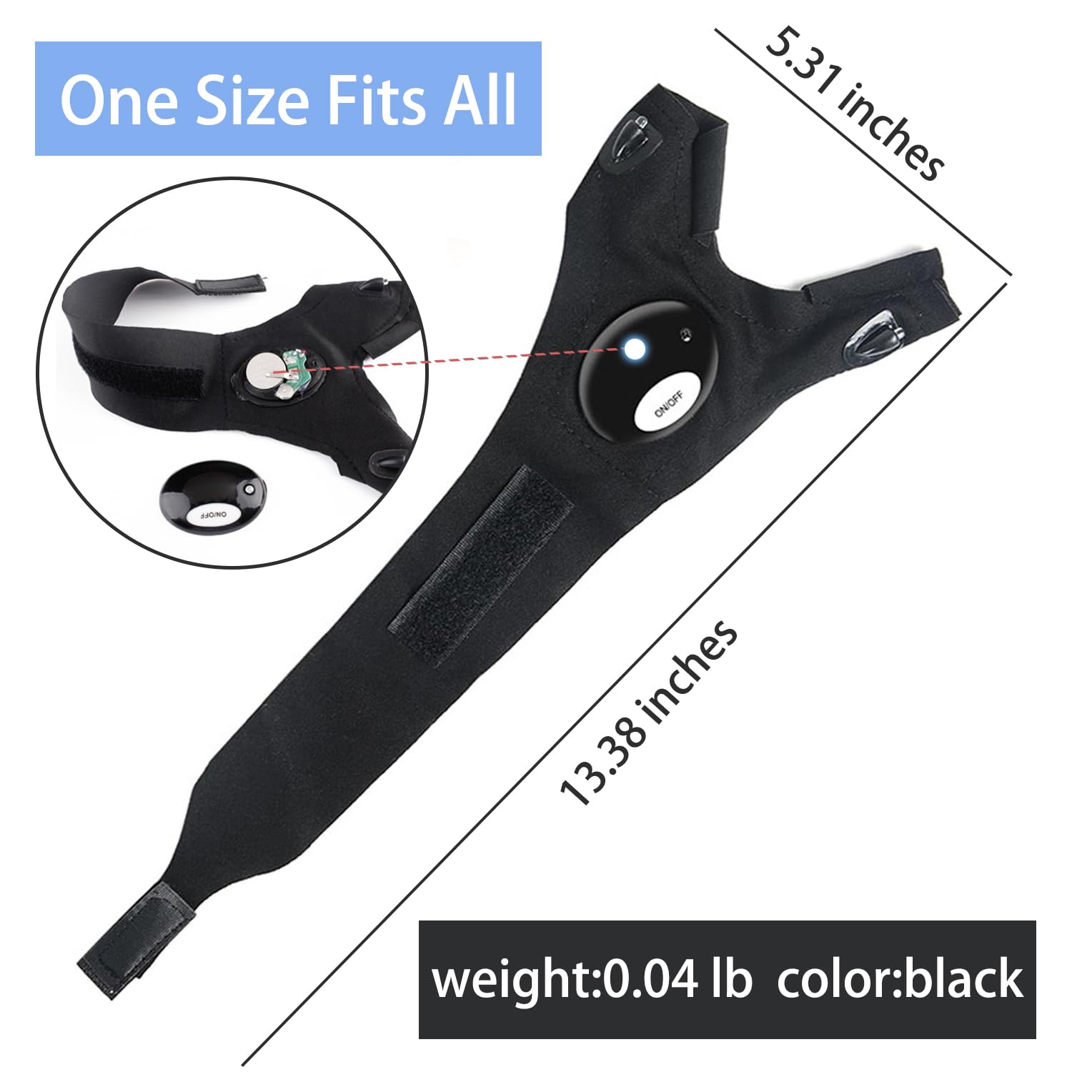 Tukywan Led Flashlight Gloves,Stocking Stuffers  For Men Dad Him, Cool Gadgets Hands- Lights Tools Waterproof Lighted Gloves For Camping Fishing Repairing