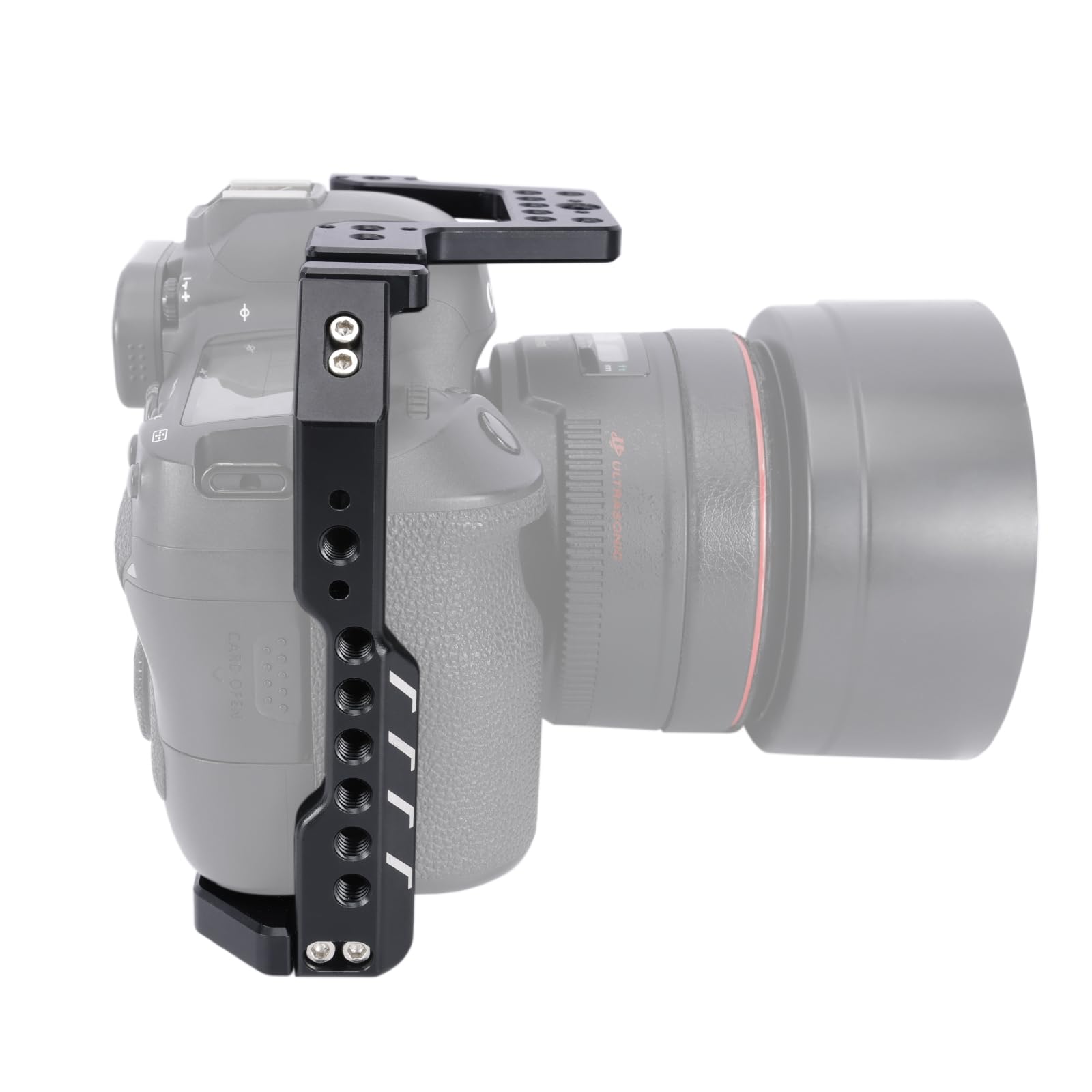 Niceyrig 6D / 6D Ii Cage Kit With Top Handgrip And Wooden Side Handle For Canon Eos 6D 6D Mark Ii, Dslr Videomaking Rig Stabilizer With Quick Release Plate For Arca-Style Cold Shoes