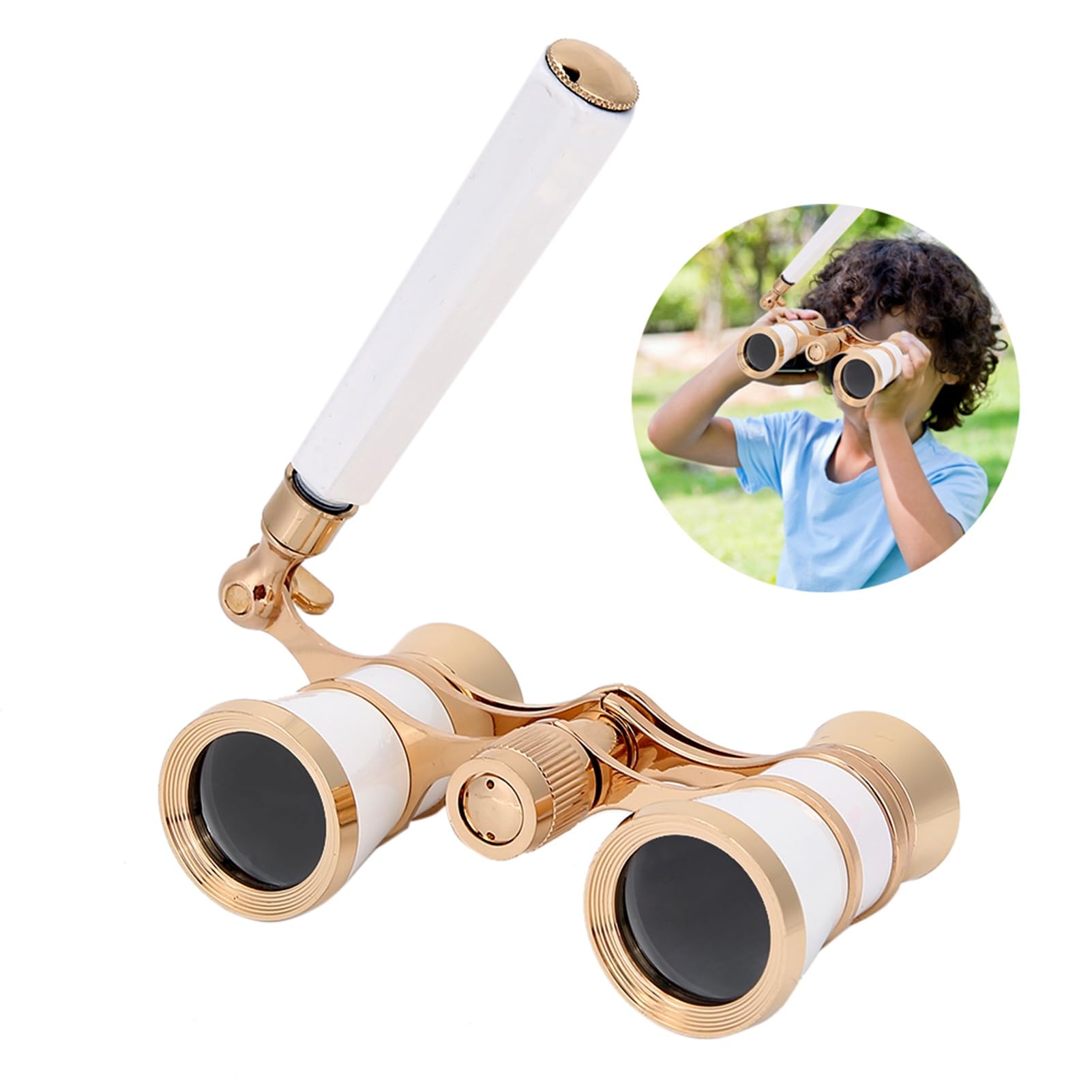 Fayelume Opera Glasses, 3X25 Theater Binoculars, Binoculars Compact, With Carry Pocket, For Kids, Adults, Costume, Indoor Viewing