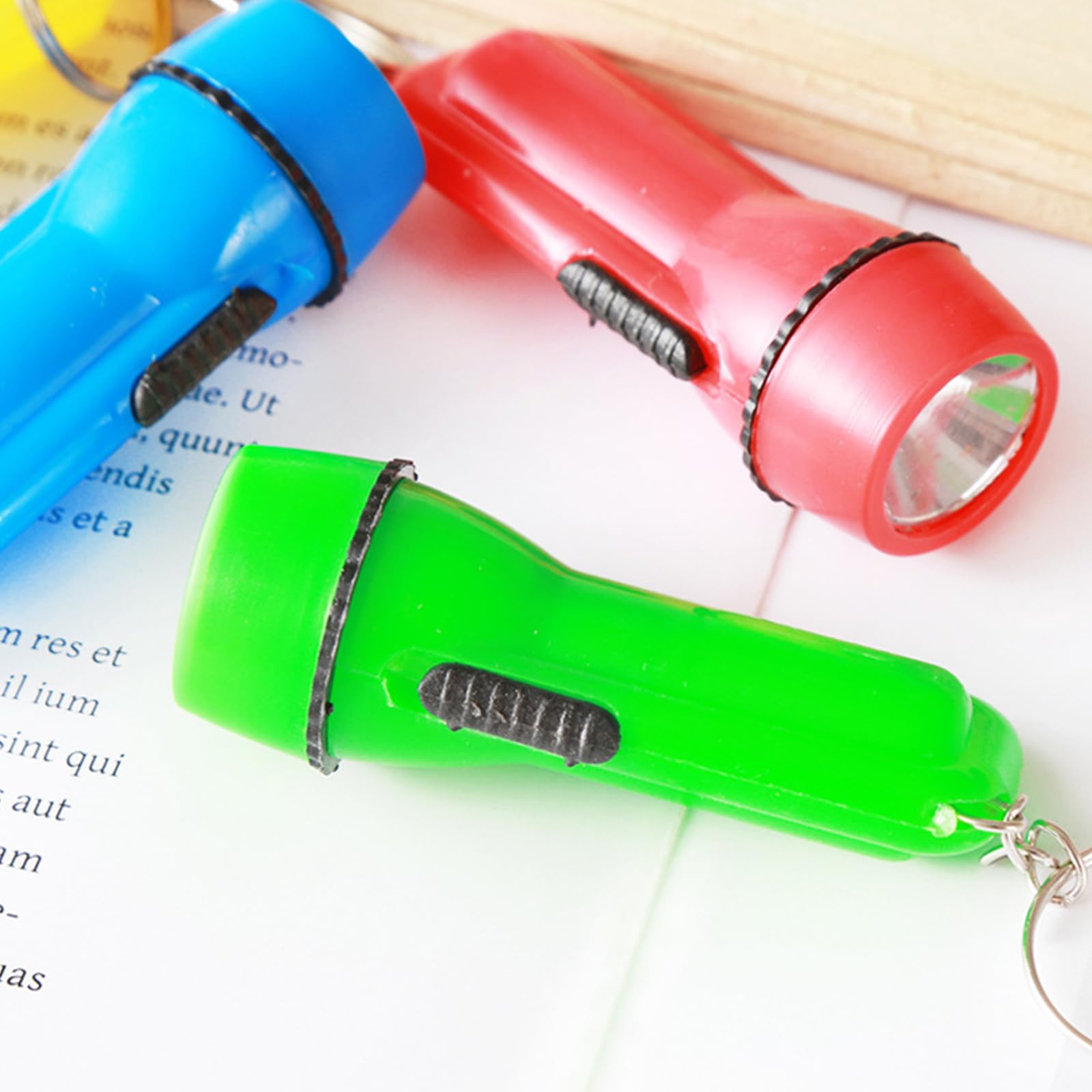 Winbar Mini Flashlight Keychain, 24Pcs Bulk Assorted Colors Toy Flashlight For Hiking Camping Party For Kids Night Reading Party Camping Emergency And Hunting