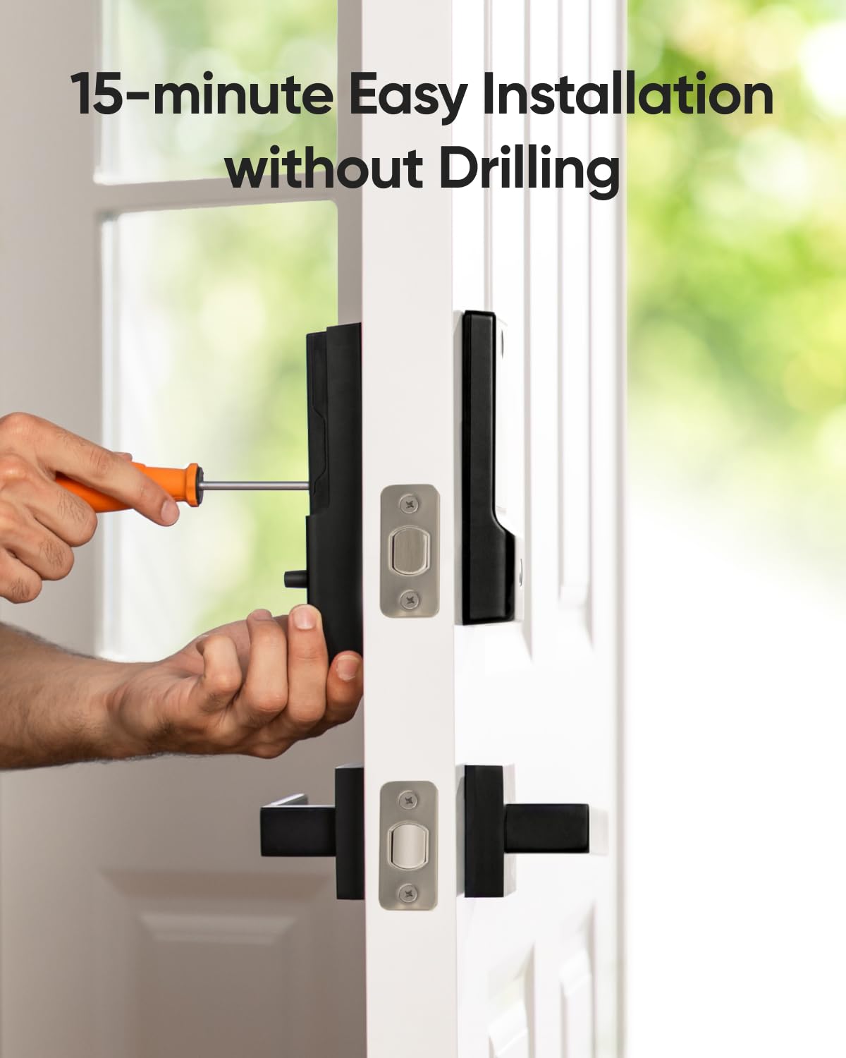 Eufy Security Smart Lock C220 With Door Lever, Fingerprint Keyless Entry Door Lock, Built-In Wi-Fi, App Remote Control, Front Door Deadbolt, 8 Months Battery, Reliable Power, Ip53 Waterproof