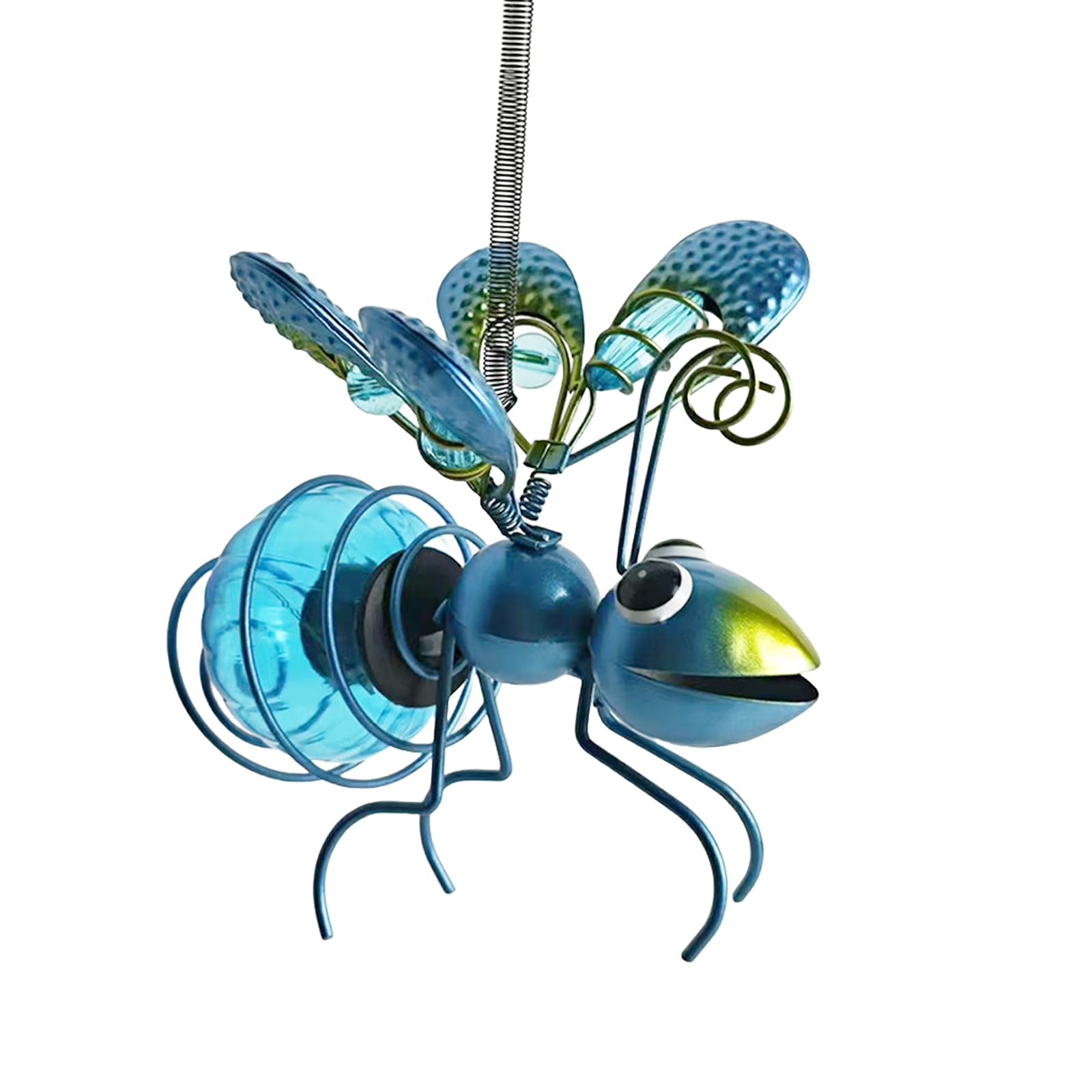 Whbbbj Honeybee Solar Lantern Garden Decor, Led Hanging Solar Dragonfly Decoration, Patio Yard Butterfly Sculptures, For Outdoor Bug Decorations, Waterproof And Aesthetically Pleasing (Color : Blue)