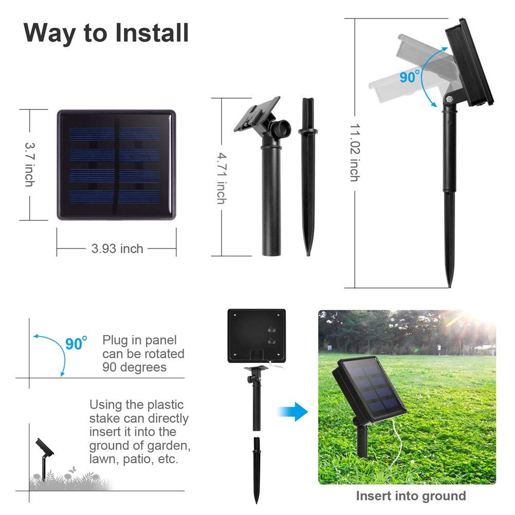 Muequ Butterfly String Lights, Waterproof Solar String Lights 16Ft 20Led Butterfly Solar Fairy Lights Decorative Lighting For Wedding,Garden,Home,Porch,Lawn,Holiday Decorations (White)