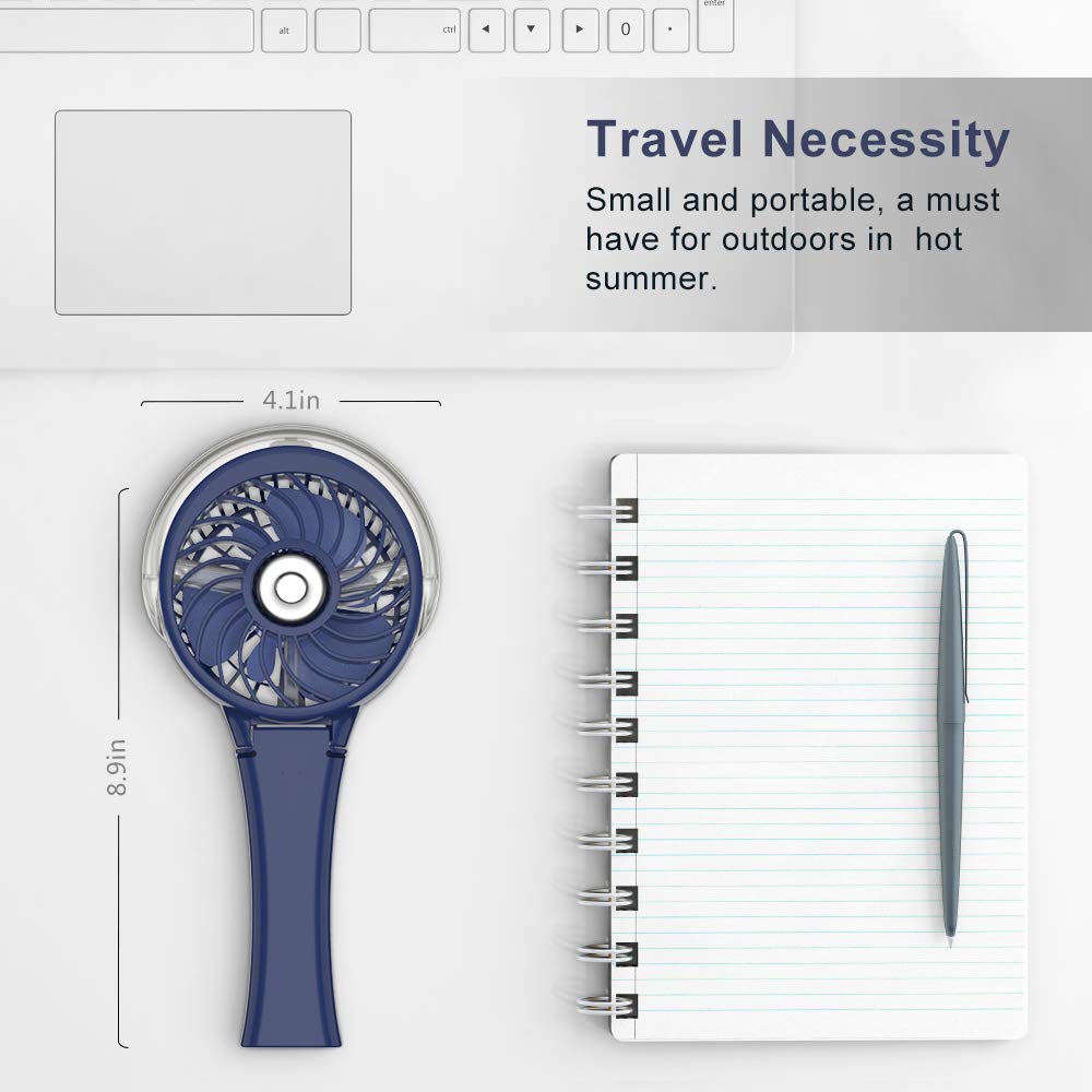 Handfan Portable Handheld Misting Fan, Rechargeable Personal Mister Fan, Battery Operated