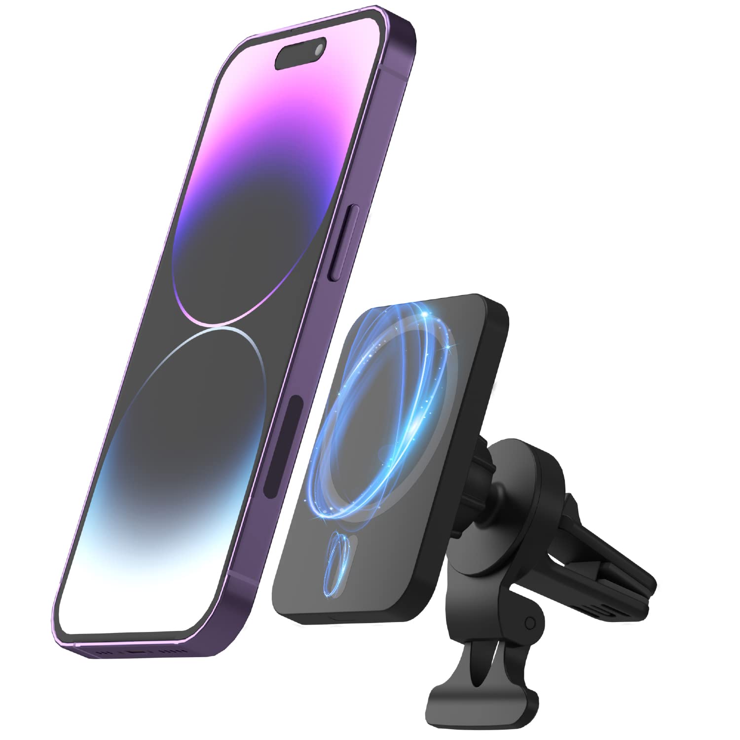 Talkworks Iphone 12/13 Car Mount - Magsafe Compatible, Air Vent Magnetic Holder Stand (Black)
