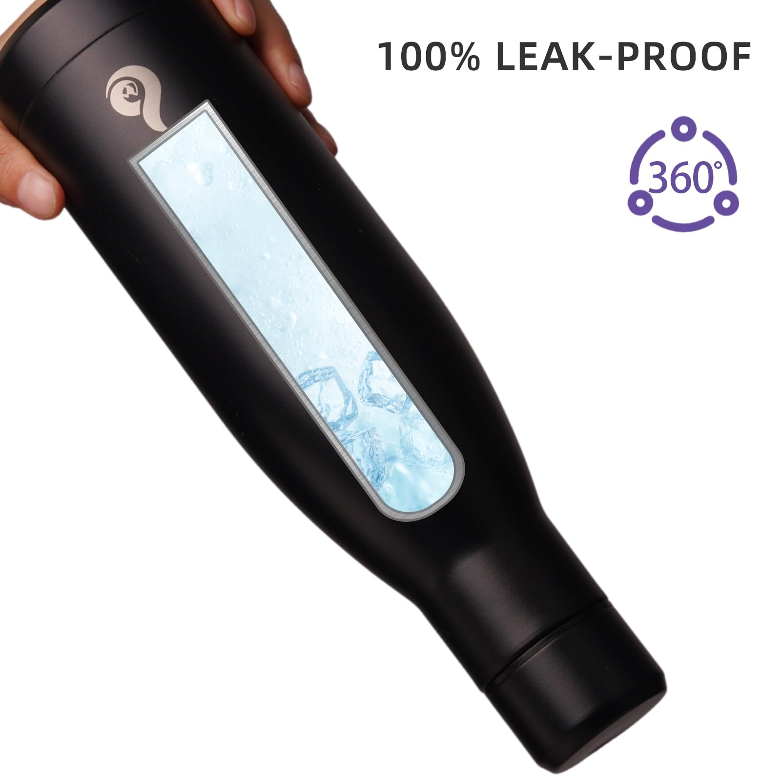 Bjpkpk Insulated Water Bottle 17Oz Stainless Steel Water Bottles Dishwasher Safe Metal Thermos Keep