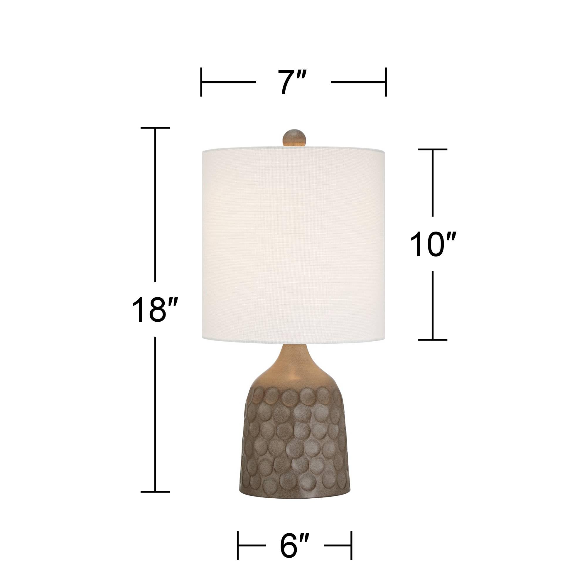 360 Lighting Circles 20" Bronze Metal Accent Table Lamps Set Of 2