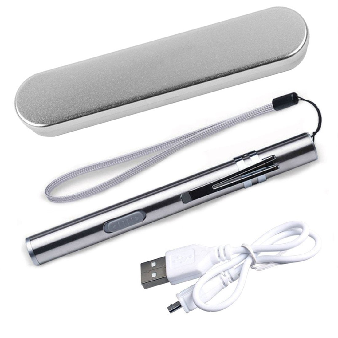 Lafeina Usb Rechargeable Pen Light, Pocket Small Handy Led Torch Mini Flashlights With Stainless Steel Clip