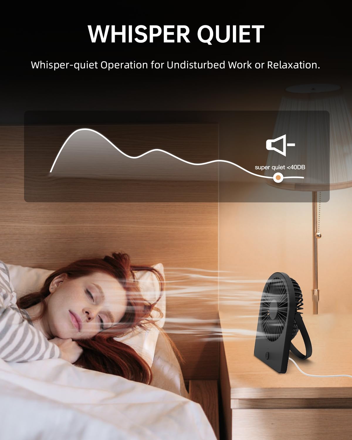 Portable Usb Desk Fan, Usb-A Corded Powered Small Personal Fan With 3-Speed, Hangable Mini Foldable