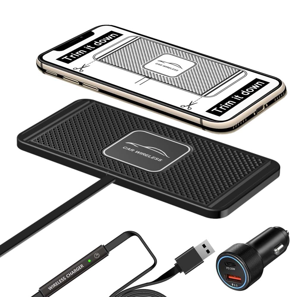 Tasumato Wireless Car Charger Qc 3.0 Usb Adapter Kit Fast 15W 10W 7.5W Quick Charge Qi Charging Pad For Iphone 14 13 12 Mini 11 Pro Max 8 Plus X Xr Xs Lg G8 Samsung Note 9 Galaxy S10 S20 S21 S22 Android Phones
