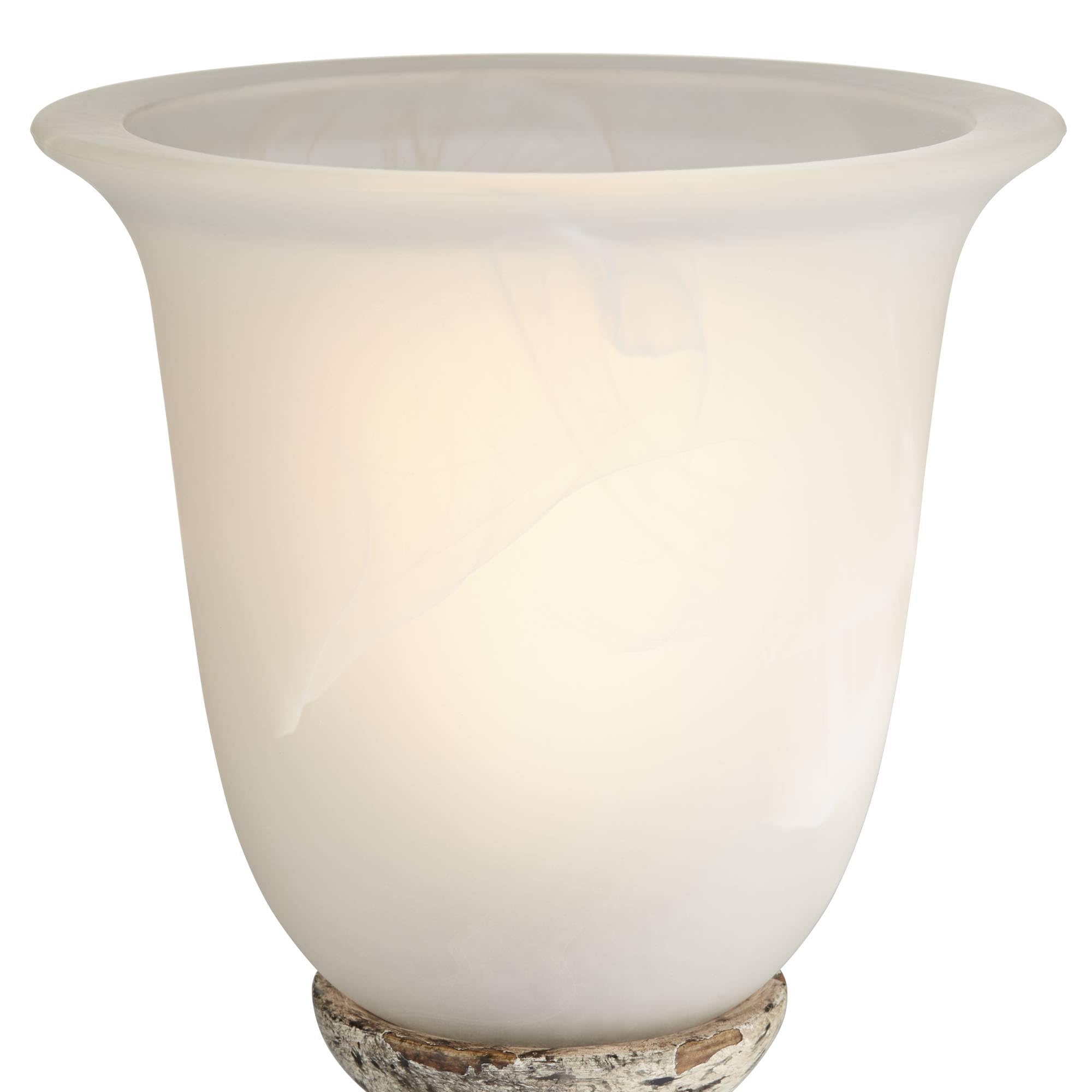 360 Lighting Florencia 12 1/2" High Small Traditional Console Accent Table Lamp Brown Wood Finish Single Off-White Shade Living Room Bedroom Bedside Nightstand House Office Home Reading Kitchen