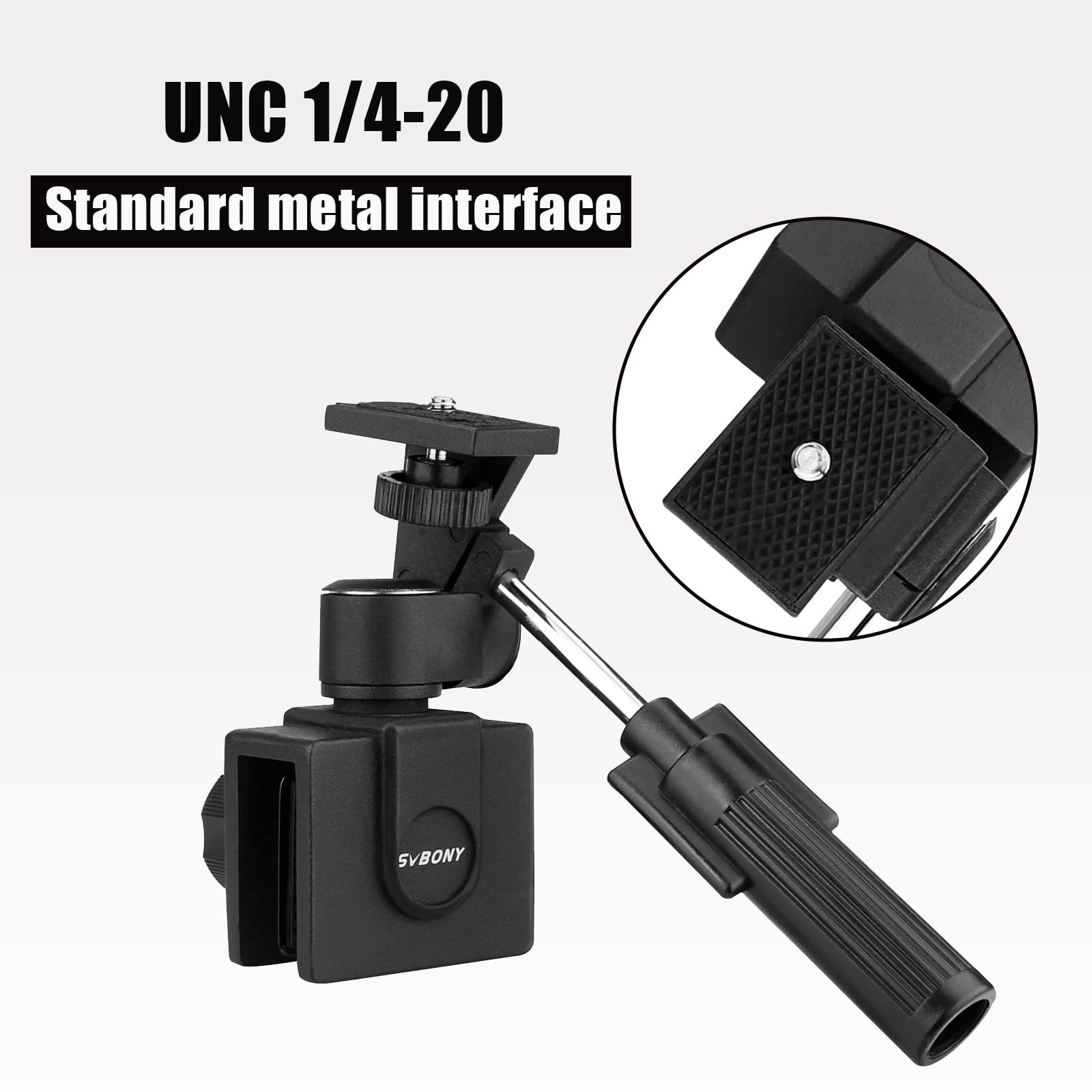 Svbony Sv126 Car Window Mount Adjustable Vehicle Clamp Mount Compact For Spotting Scope Monocular Binocular Telescope Slr Camera With Mounting Thread