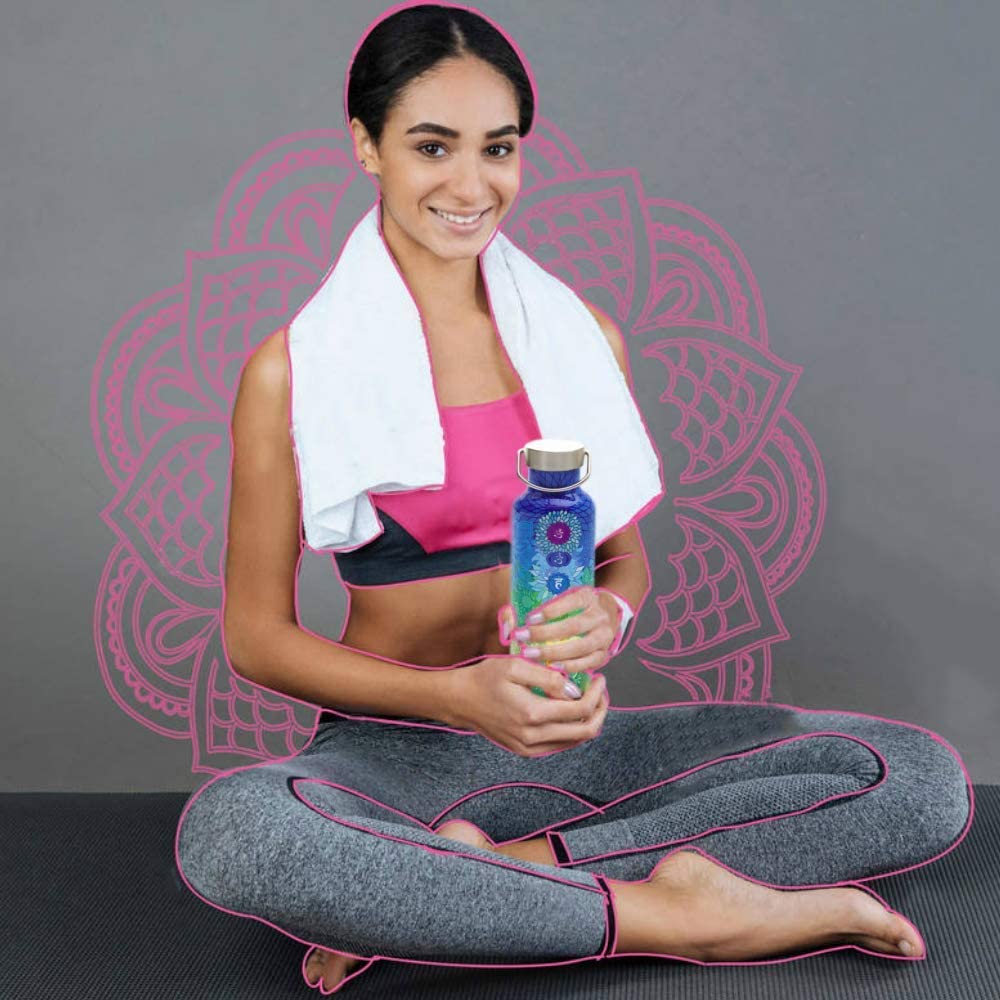 25Oz Insulated Water Bottle With Straw, Bonus Lids And Leak Proof Flask To Keep Liquids Hot Or Cold