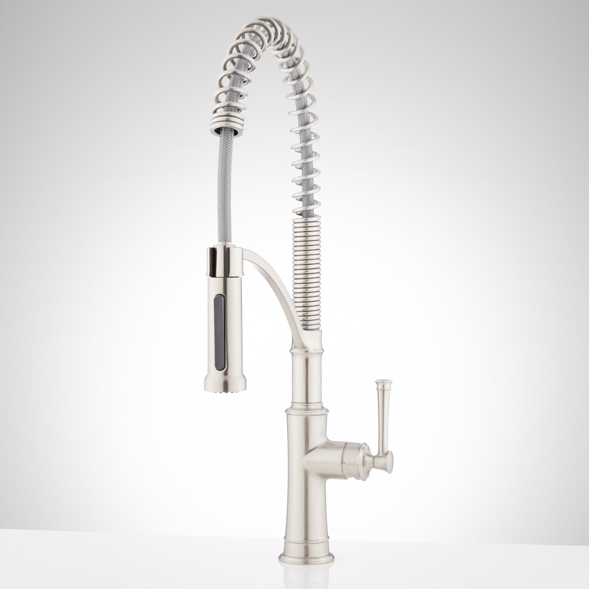 Signature Hardware 948322 Beasley 1.8 Gpm Single Hole Pre Rinse Pull Down Kitchen Faucet - Stainless Steel