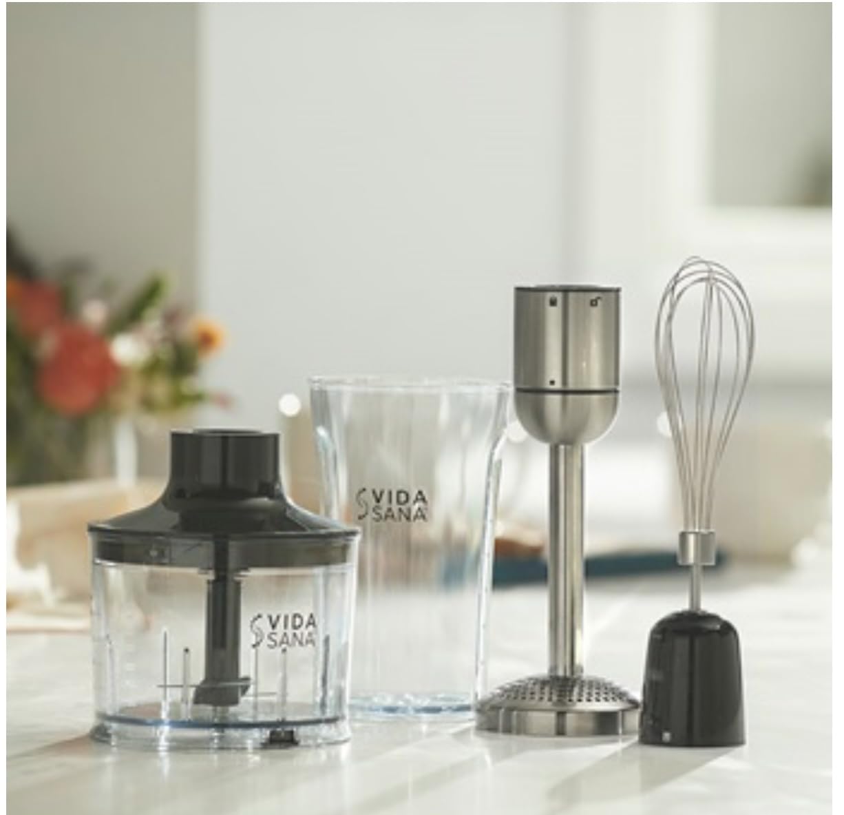 Vida Sana 4-In-1 Immersion Blender, Manual Patidora
