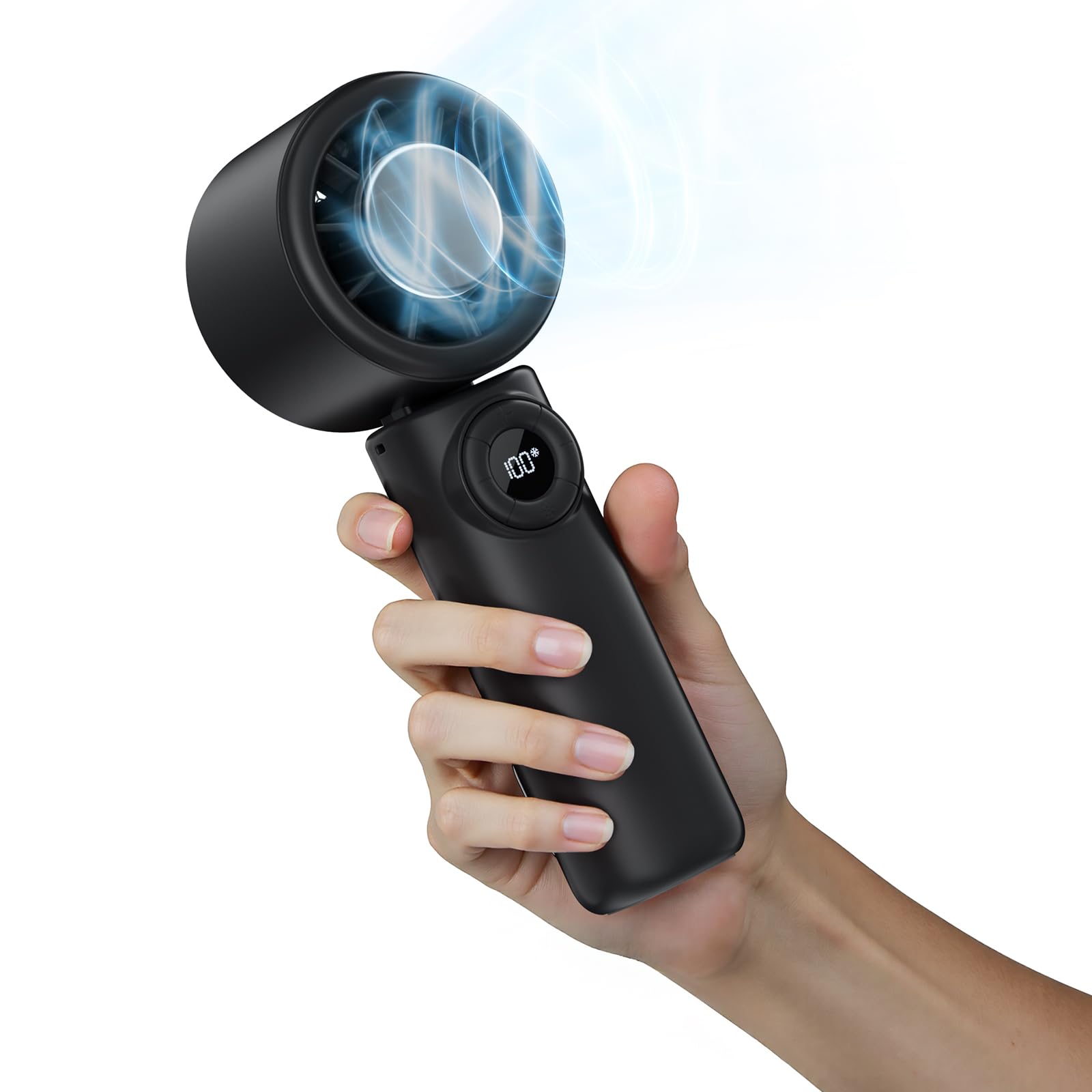 Civpower Handheld Fan: Portable Small Ice Cooling Plate- 4000Mah Rechargeable 100 Gear High-Speed - Koospark