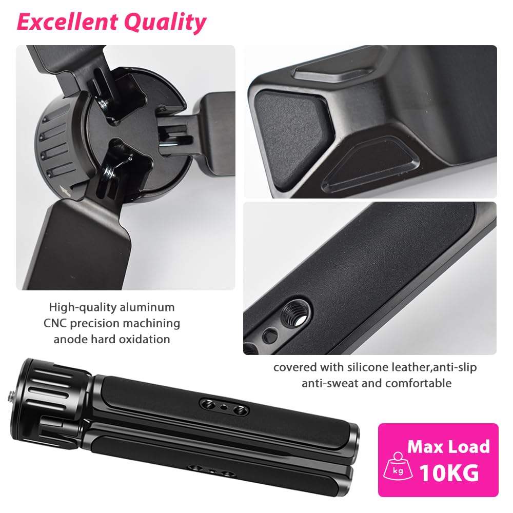 Akeipho Aluminum Heavy Duty Mini Tripod, Desktop Tabletop Stand Tripod For Dslrs Gimbals, Zhiyun Weebill/Crane/Lab, Dji Ronin S/Sc/Rs/Rsc Series, Osmo Mobile, Gimbal Handle Grip Stabilizer