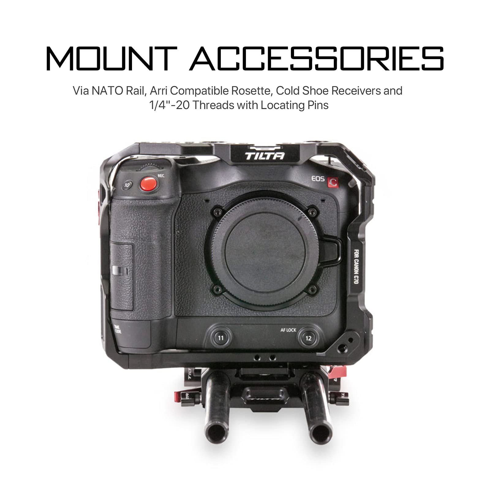 Tilta Tiltaing Lightweight Kit Compatible With Canon C70 - Black Arca Compatible, Help Shoot Vertically, Bottom Plate Allows For Quick Mounting Compatible With Dji Rs 2