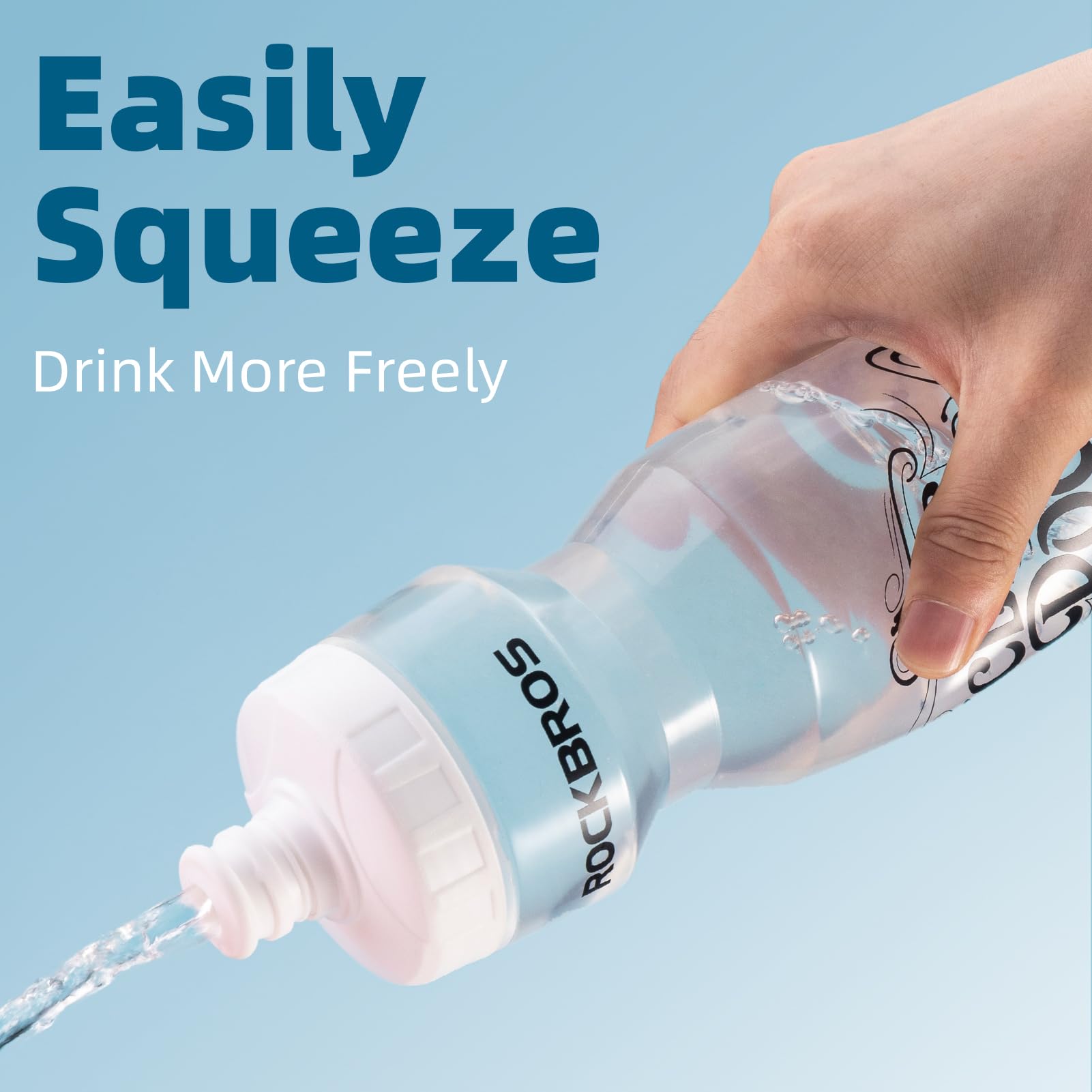 Rockbros Cycling Water Bottle, 20-25Oz Cycling Bottle,-